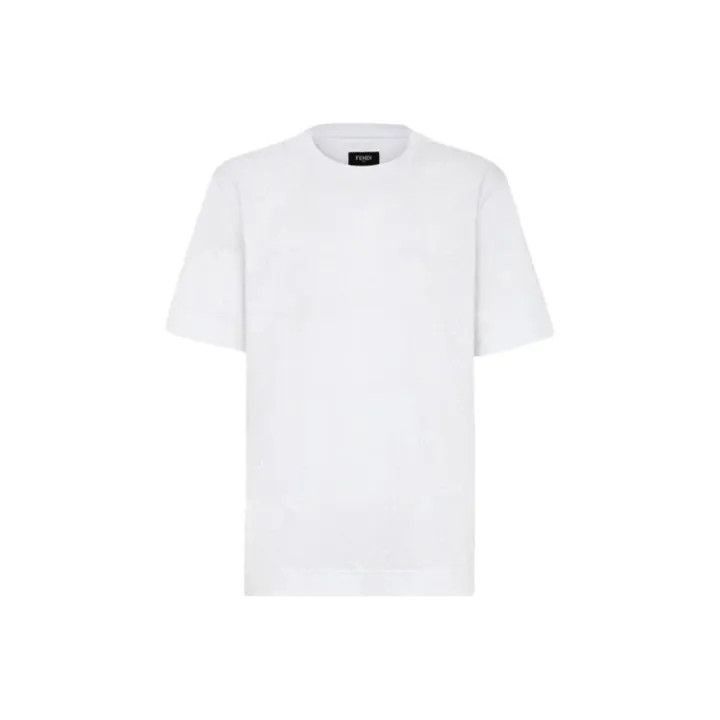 Fendi Fendi Men's White Short Sleeve T-Shirt -2507 Size US XL / EU 56 / 4 - 1 Thumbnail