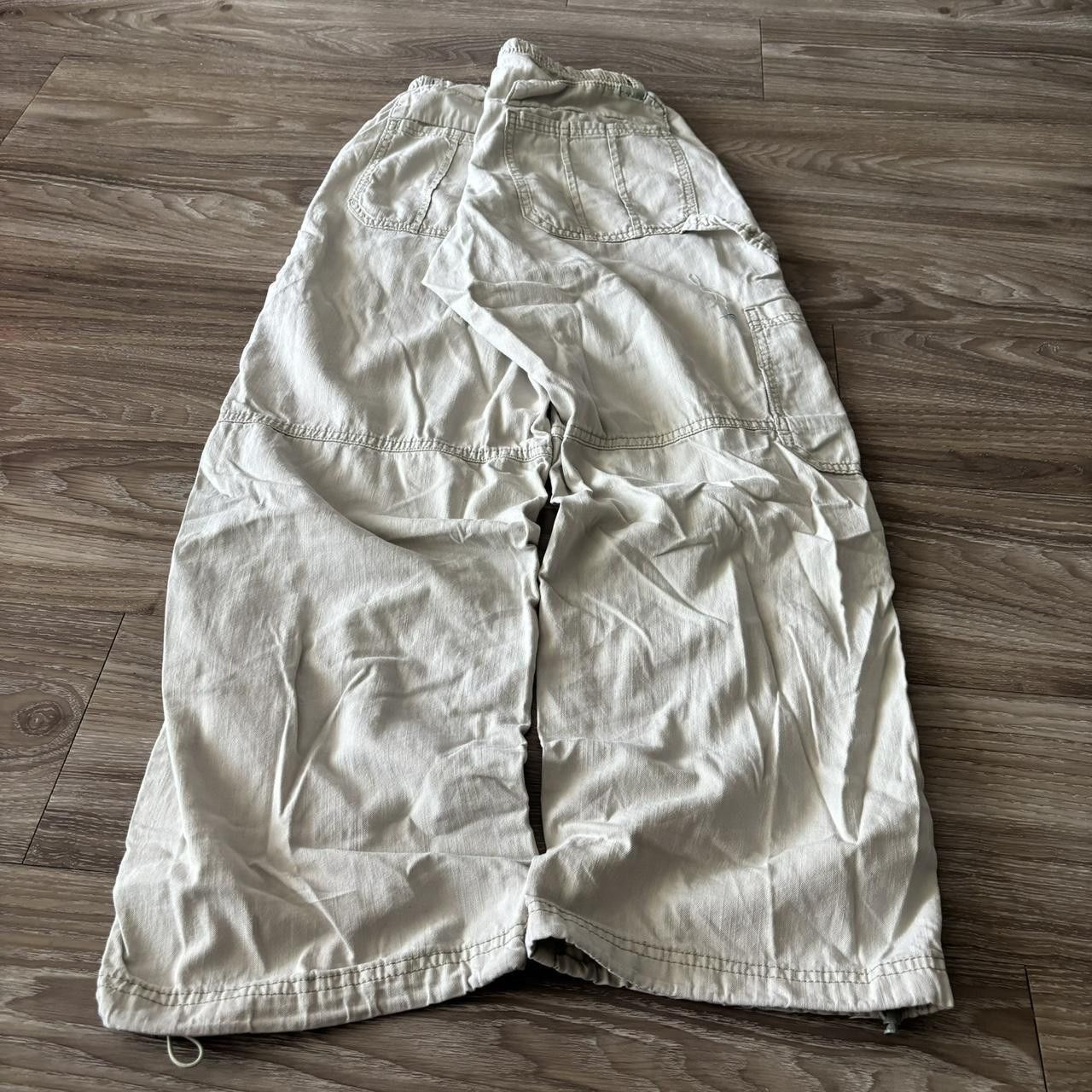 Vintage Crazy Vintage Y2K/2000s Baggy Cream Loose Cargo Pants! 30x30 Size US 30 / EU 46 - 4 Thumbnail
