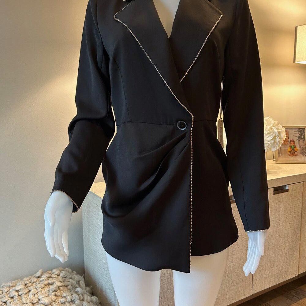 Designer SAYLOR Rooney Skort Romper in Black Size 28" / US 6 / IT 42 - 2 Thumbnail