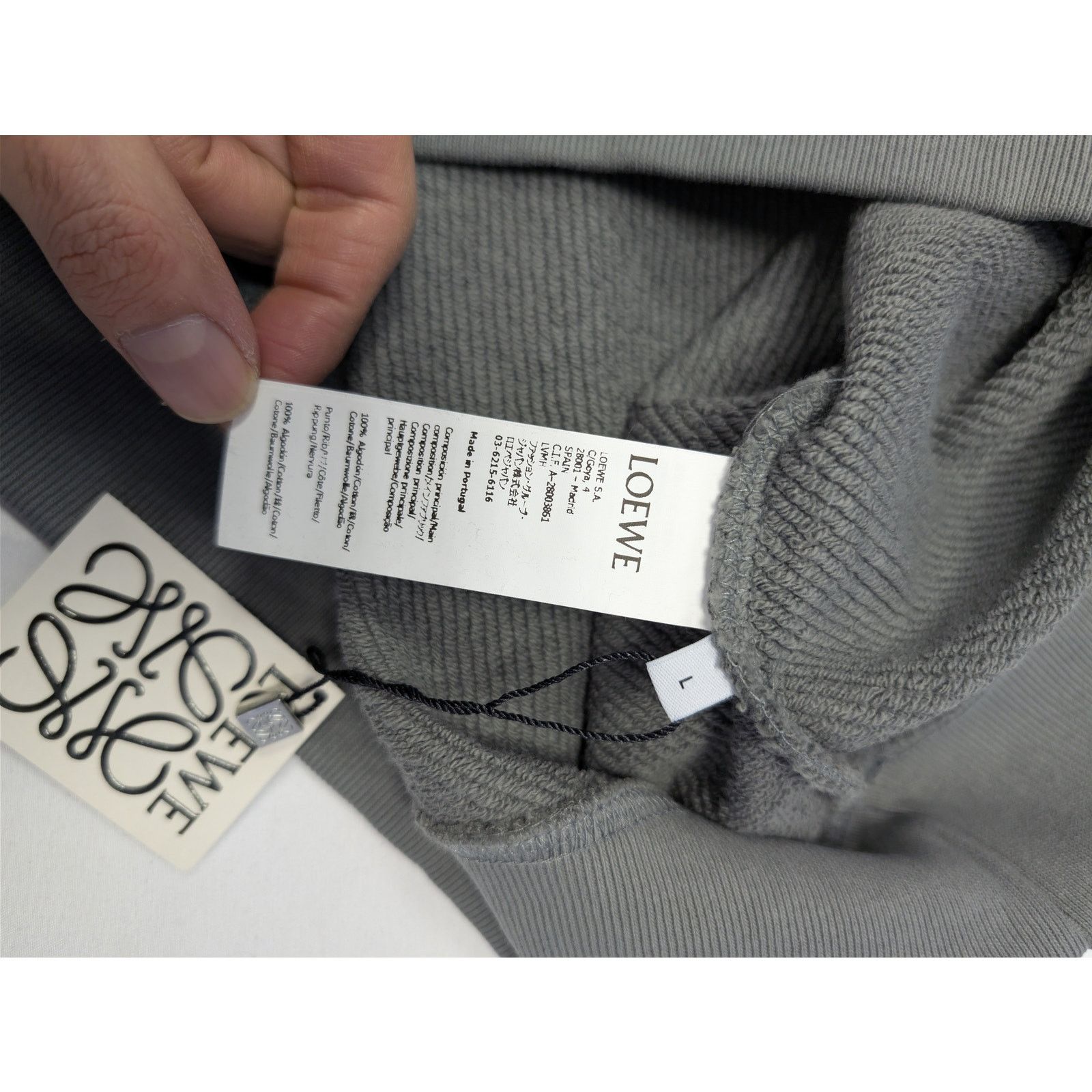 Loewe o1rshd1 Flepa Relaxed Fit Hoodie in Slate Grey Size US XL / EU 56 / 4 - 17 Thumbnail