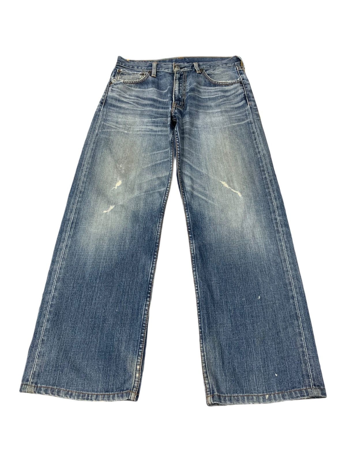 Levi's Levis 703 Distressed Paint Marks Denim Pants (AB36) Size US 30 / EU 46 - 2 Thumbnail