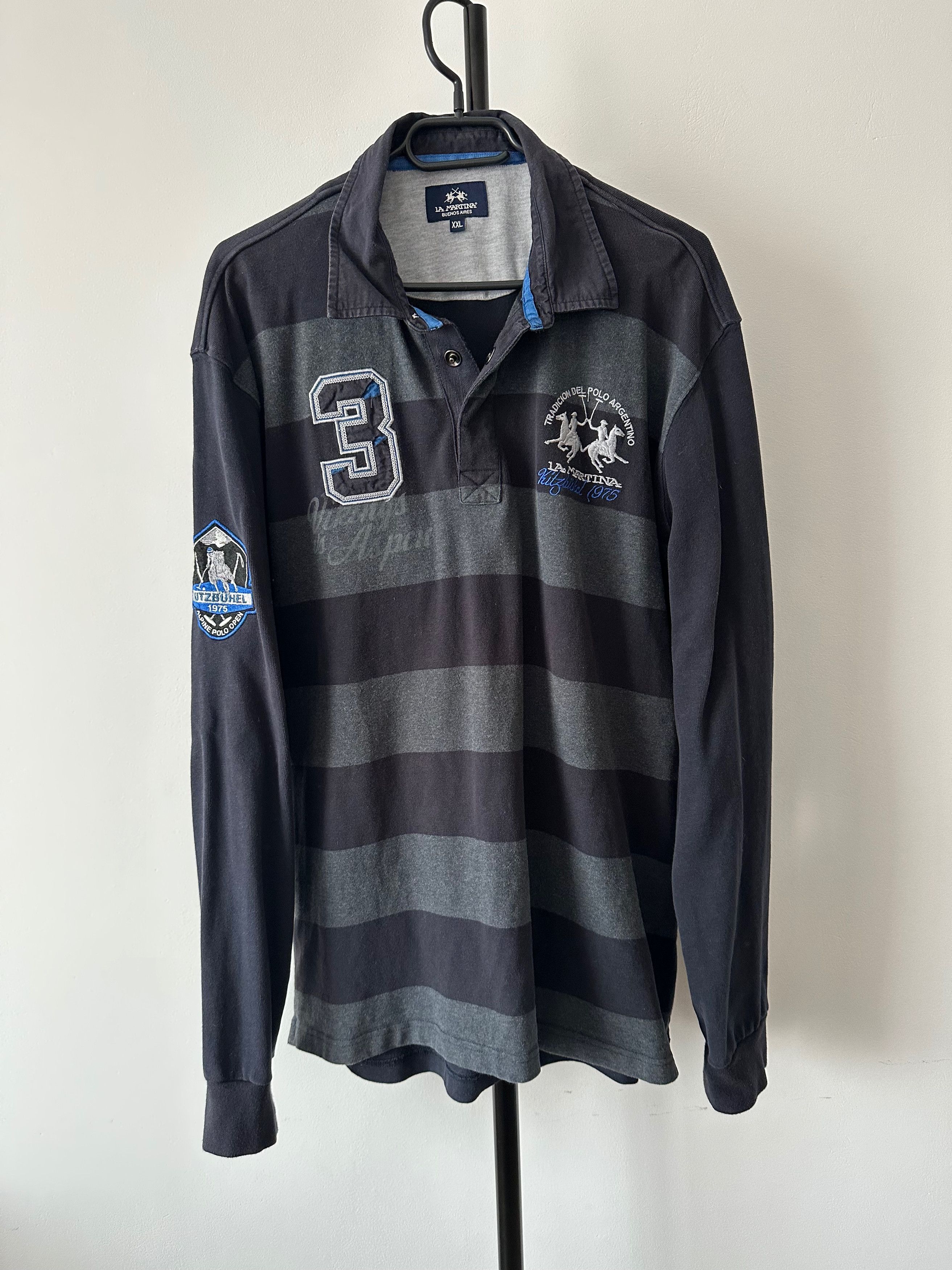 La Martina La Martina Kitzbuhel Polo shirt Long Sleeve Cotton XXL Size US XXL / EU 58 / 5 - 3 Thumbnail