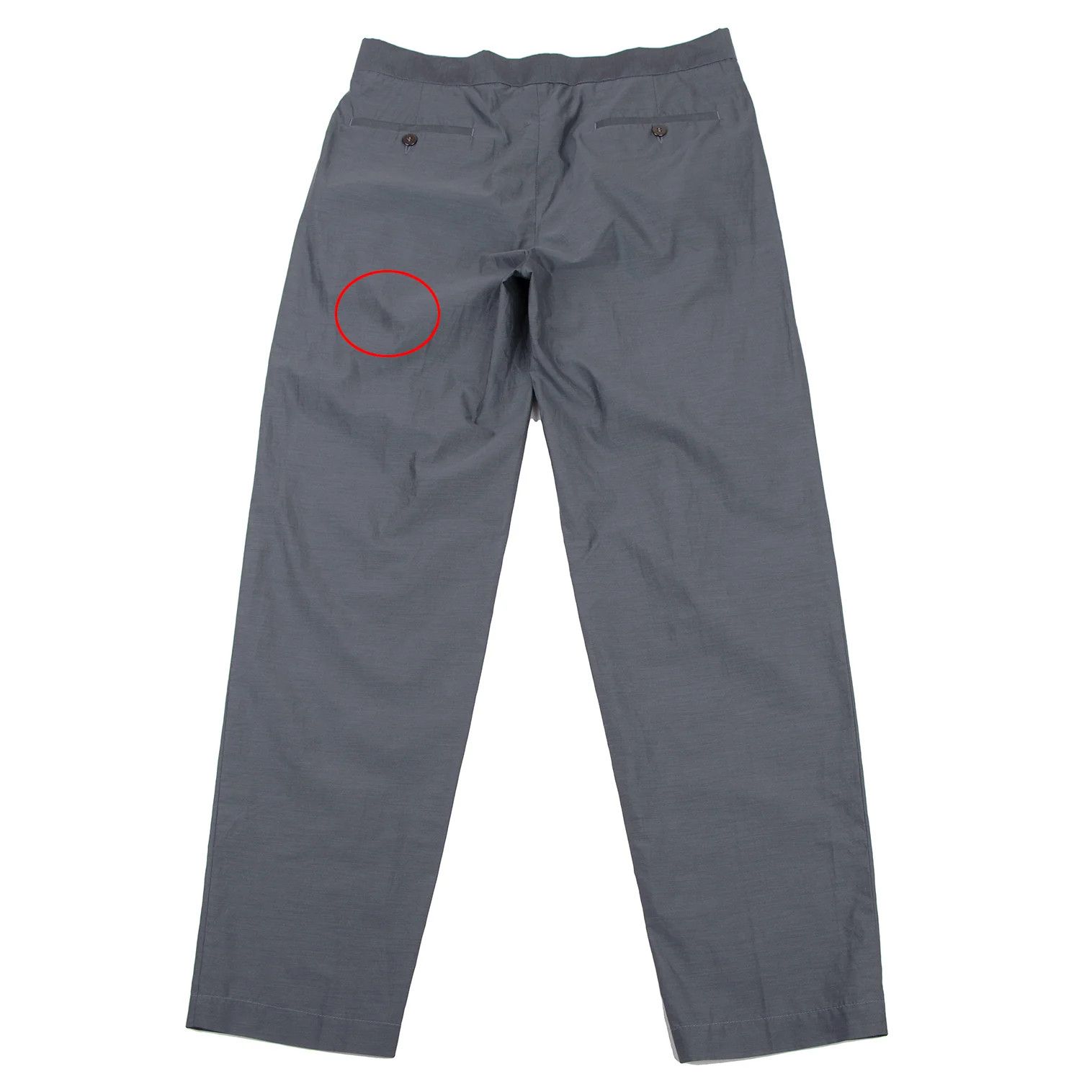 Emporio Armani Silk-Cotton Side Button Tuck Pants in Blue Gray Size 50 Size US 34 / EU 50 - 9 Thumbnail