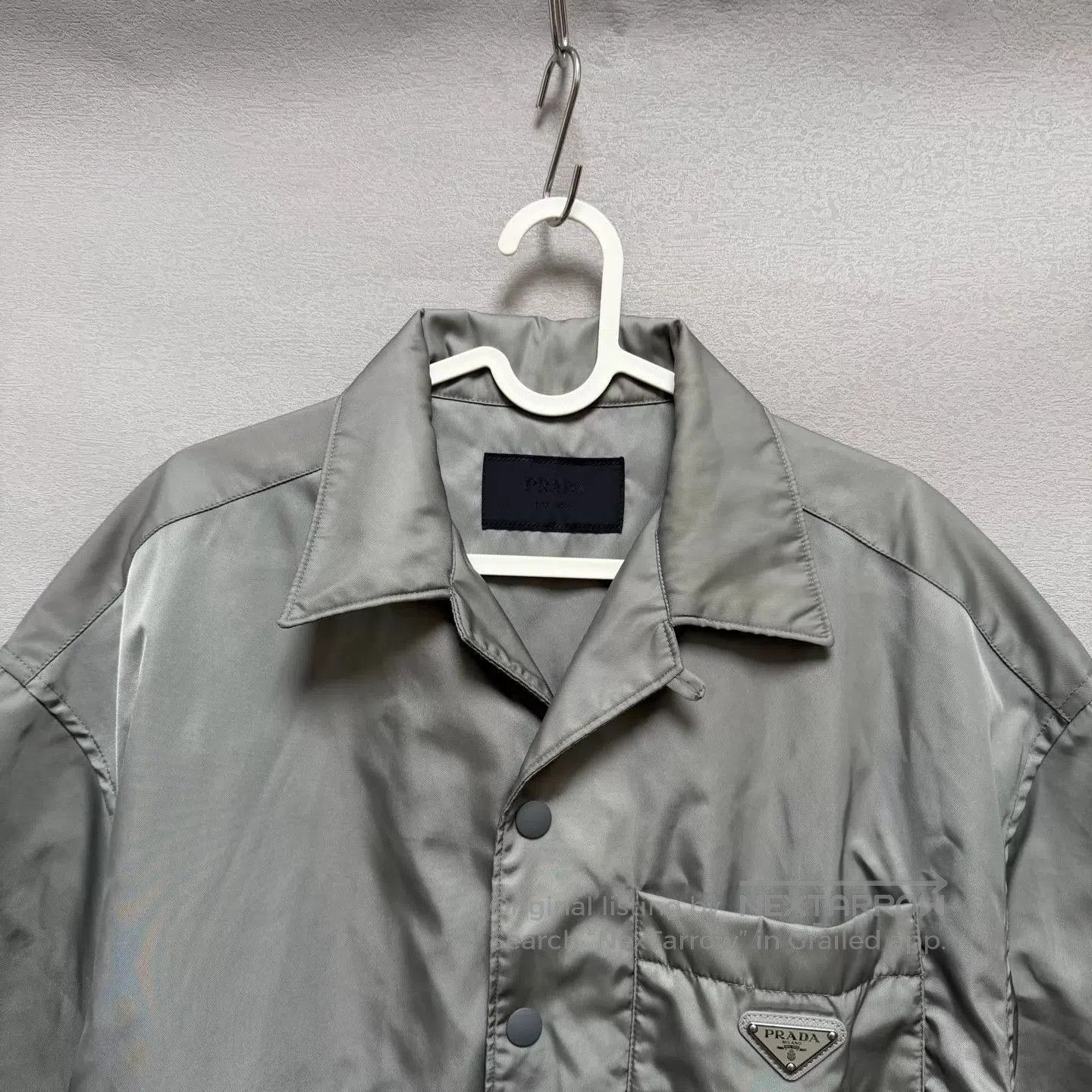 Prada Gray Short Sleeve Button-Up Shirt. Size US M / EU 48-50 / 2 - 3 Thumbnail