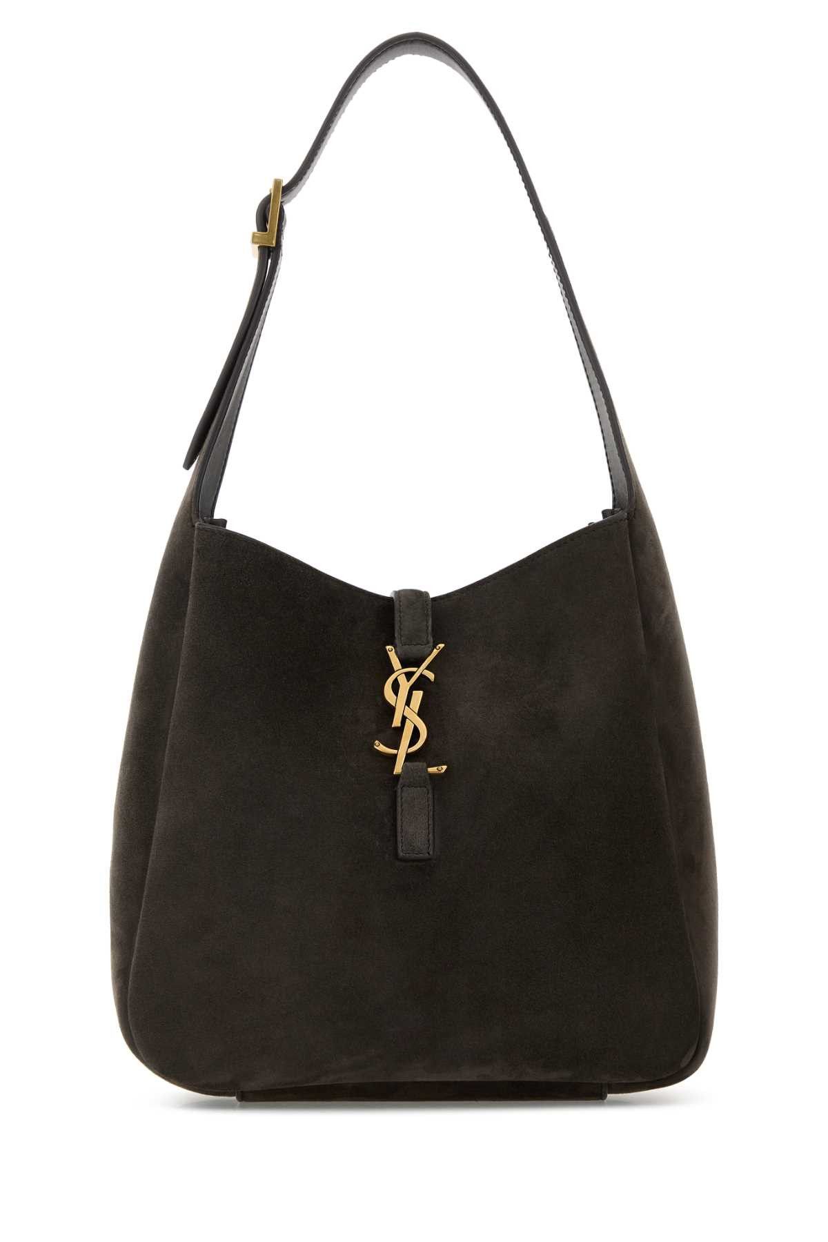 Dark Grey Suede Le 5 Ã¡ 7 Shoulder Bag