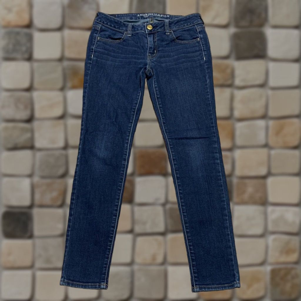 American Eagle Outfitters American Eagle Outfitters Jeans Jegging 29 X 26 Stretch Dark Wash Size 2 Womens Slim Jeans Size 26" / US 2 / IT 38 - 1 Thumbnail