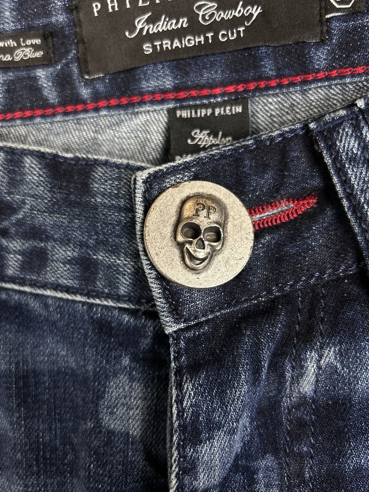 Philipp Plein Philipp Plein Straight Cut Washed Denim Jeans Size 30 Size US 30 / EU 46 - 3 Thumbnail