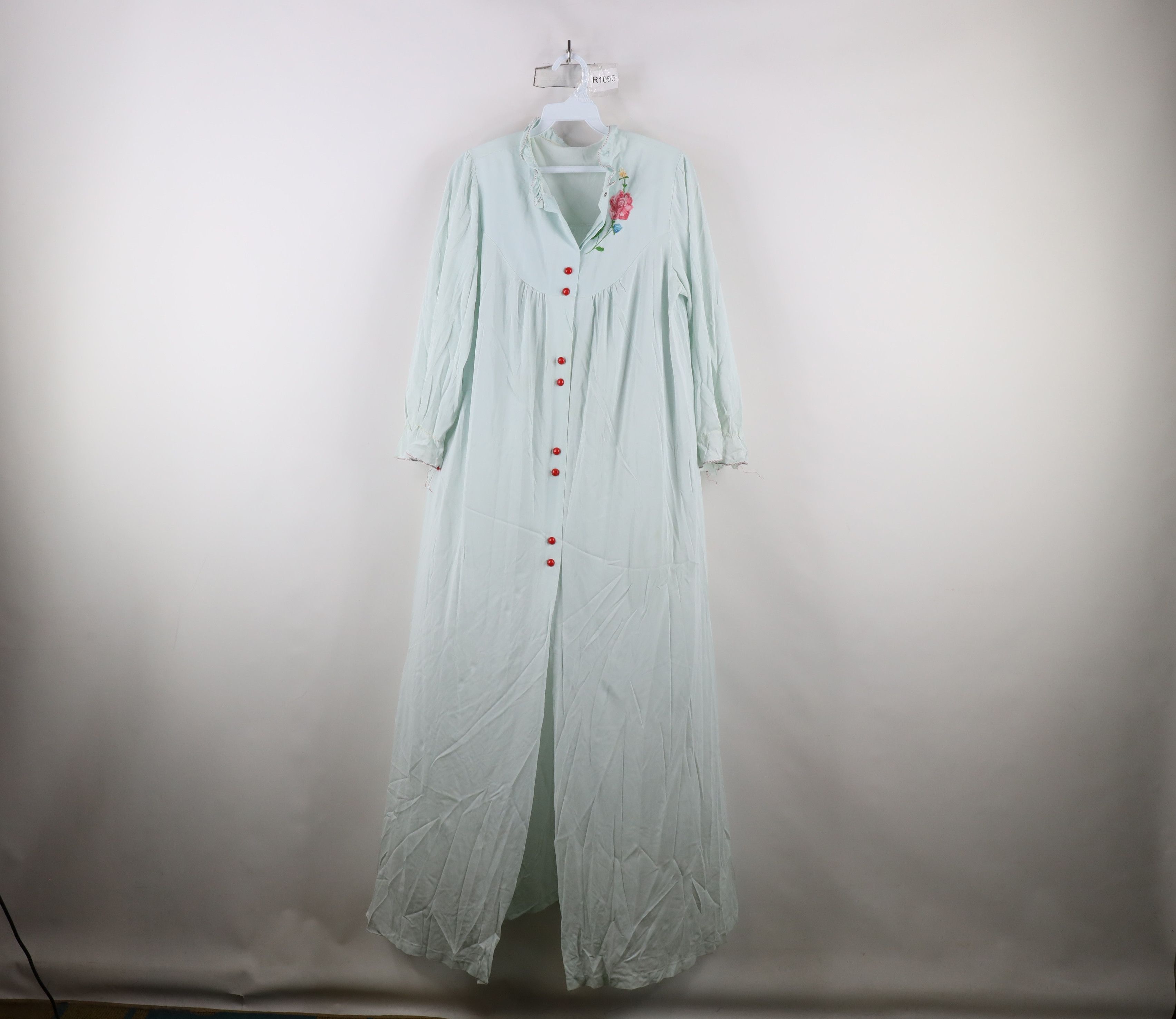 Vintage Vintage 70s Streetwear Silky Flower Muu Muu Night Gown Size M / US 6-8 / IT 42-44 - 1 Thumbnail