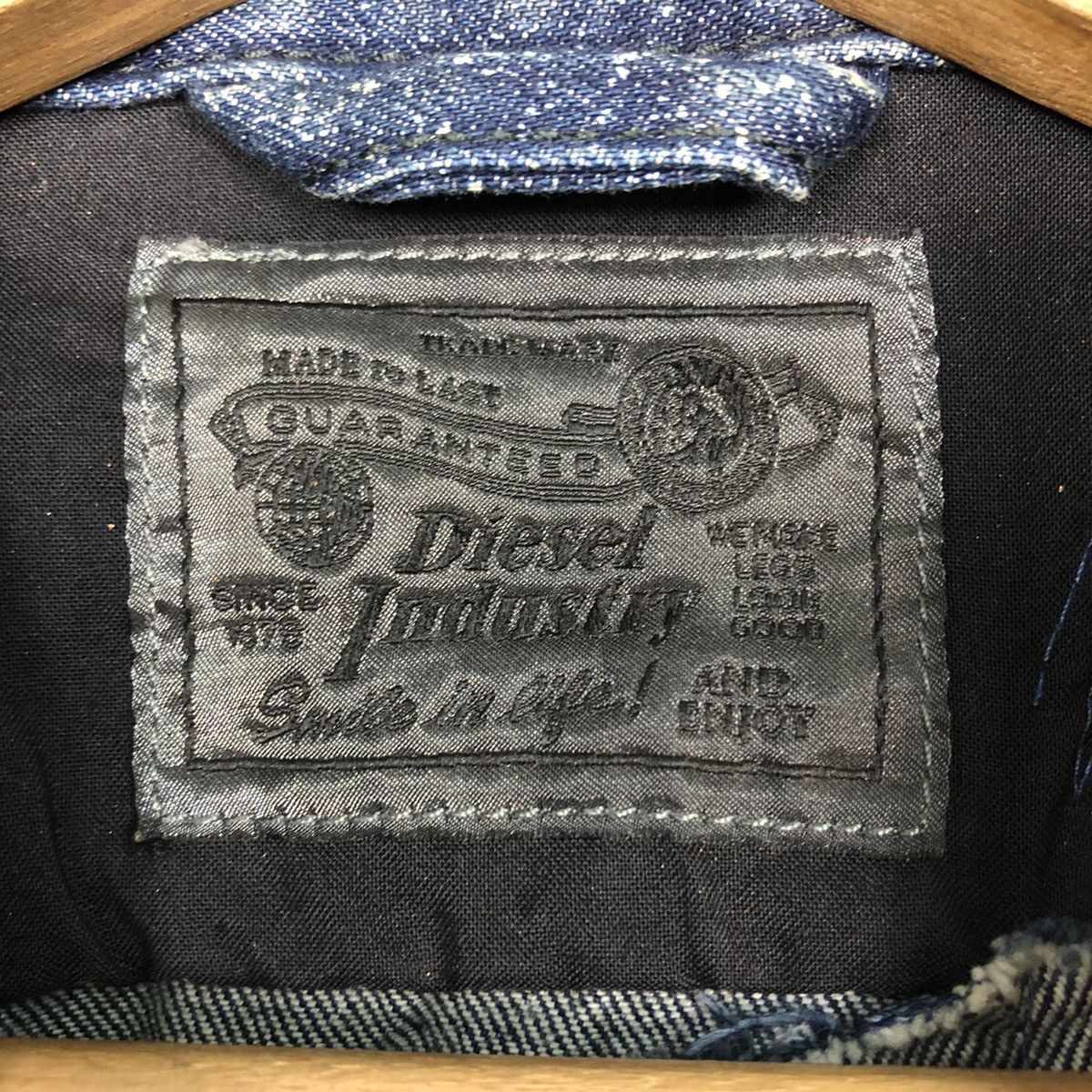 Diesel 📌Biker Denim Jacket Rusty Distressed Design Diesel Size XS / US 0-2 / IT 36-38 - 18 Thumbnail