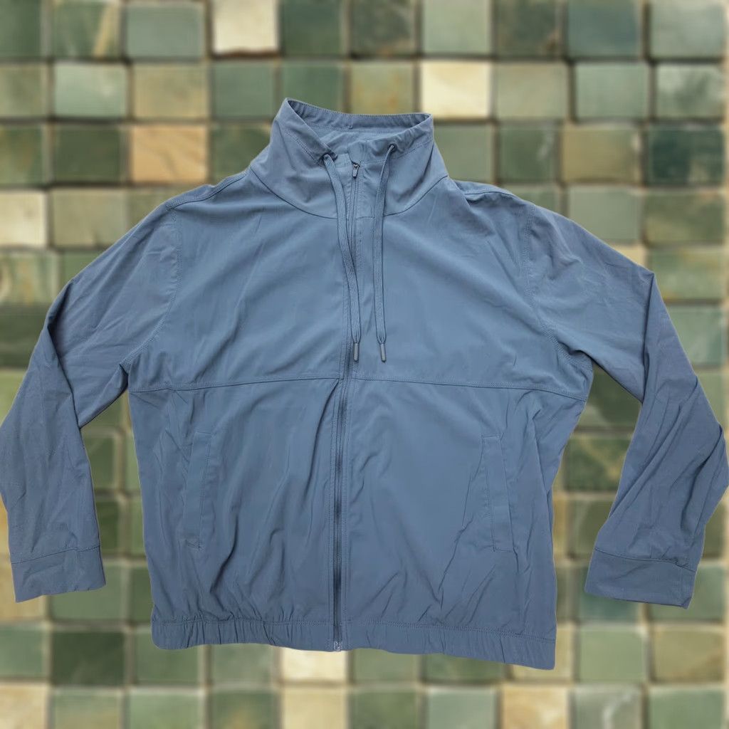 Vintage Kirkland Signature Jacket Blue Full Zip City Casual Travel Womens Large Active Outdoor Lightweight Pockets Stretch Full Zip Size L / US 10 / IT 46 - 1 Thumbnail