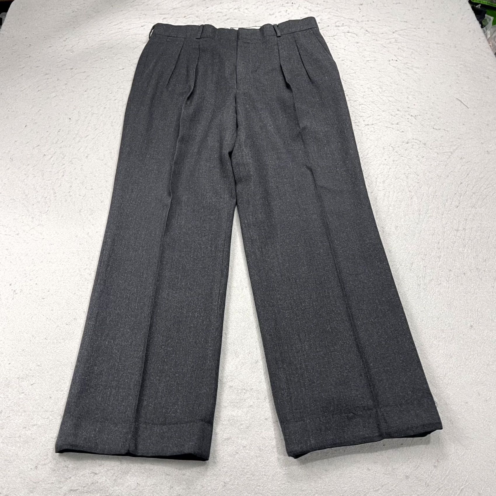 Vintage VINTAGE L.L. Bean Pants Mens 34x28 Gray Wool Trousers Made USA Dress Pants Mens 34 Size US 34 / EU 50 - 2 Thumbnail