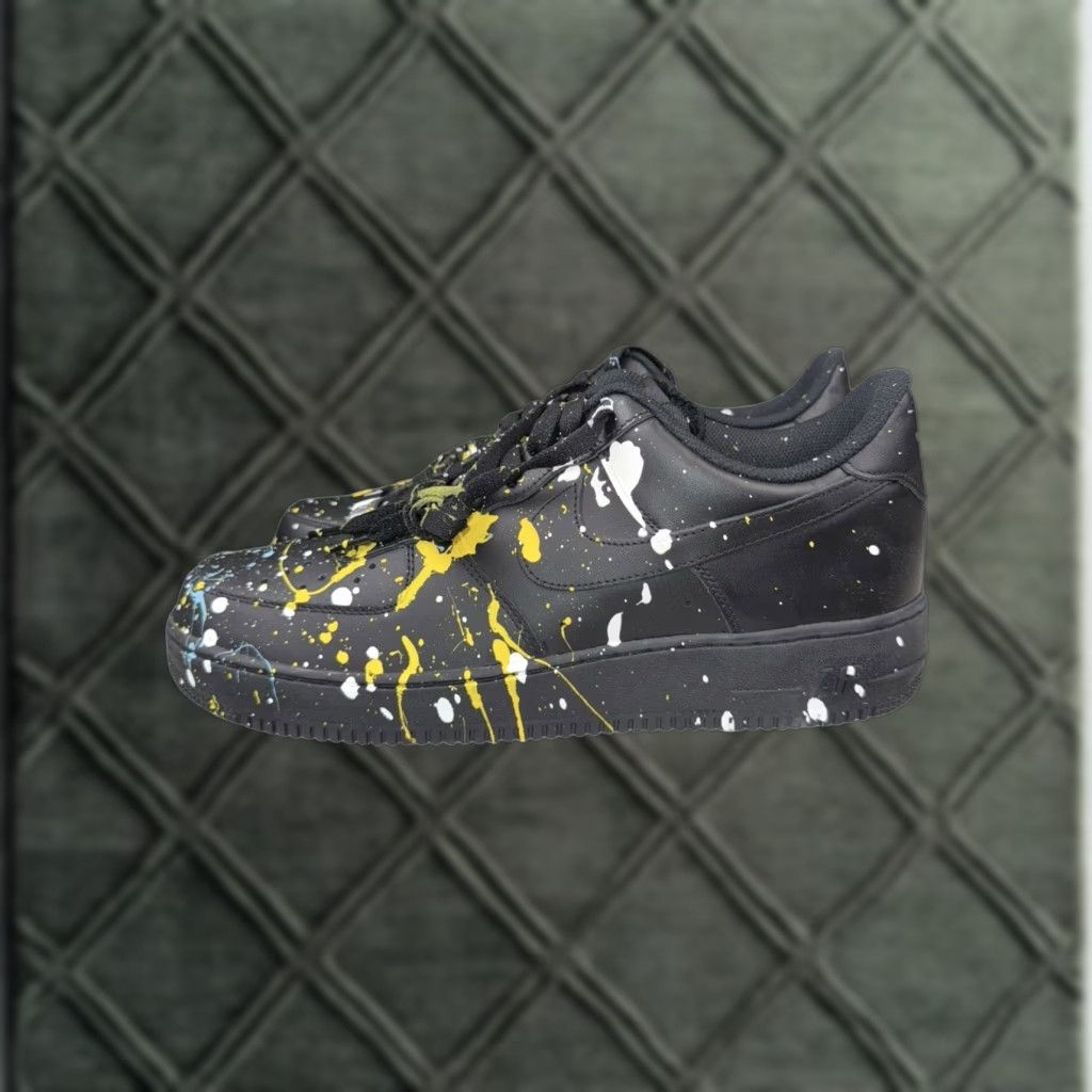 Nike Nike Air Force 1 Black Custom 1 of 1 Airlanta Paint Splatter Size 13 RARE Mens Shoes Size US 13 / EU 46 - 1 Thumbnail