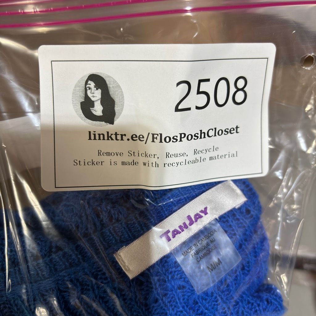 Other Tanjay Blue Open Knit Cardigan M Boho Minimalist Cottagecore Y2K Indie Knitwear Size M / US 6-8 / IT 42-44 - 10 Thumbnail