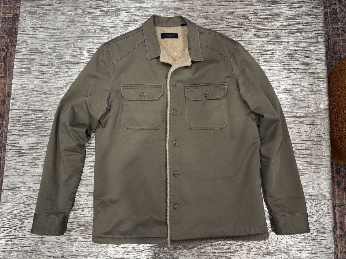 Allsaints Allsaints Fleece-Lined Cotton Overshirt Size US XL / EU 56 / 4 - 1 Thumbnail