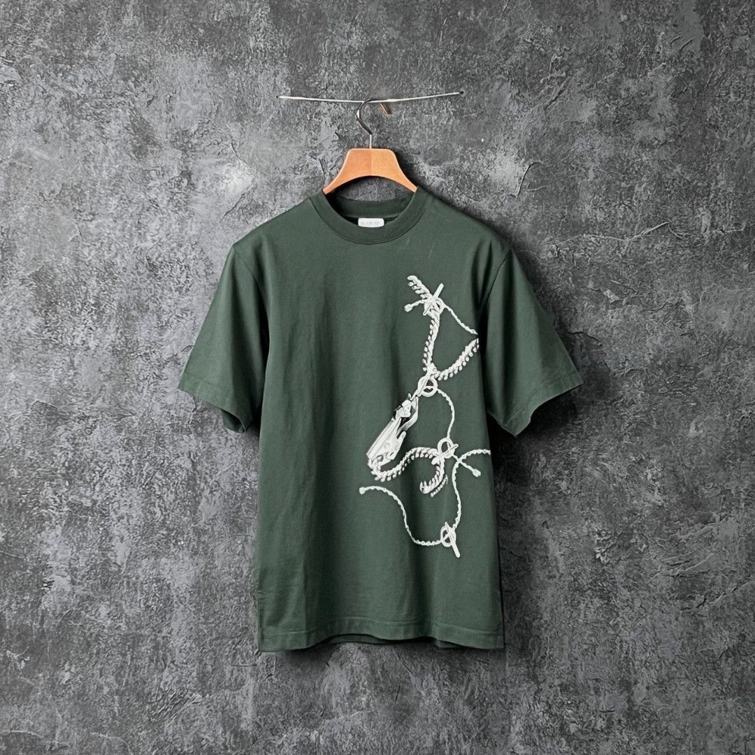 Burberry Burberry Cotton Printed Green T-Shirt xs Men Size US XS / EU 42 / 0 - 1 Thumbnail