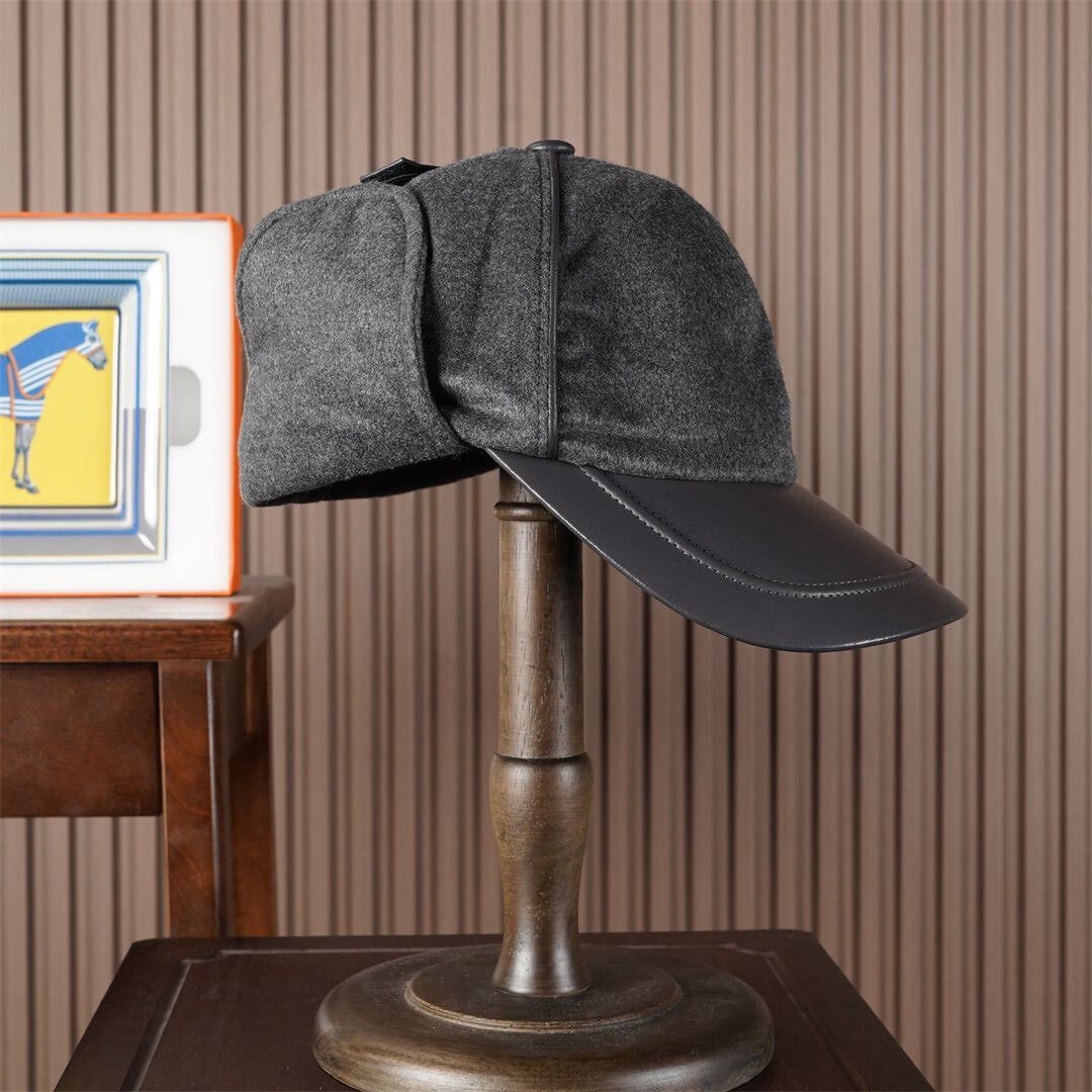 Zilli ZILLI Grey Baseball Cap with Leather Details Size ONE SIZE - 1 Thumbnail