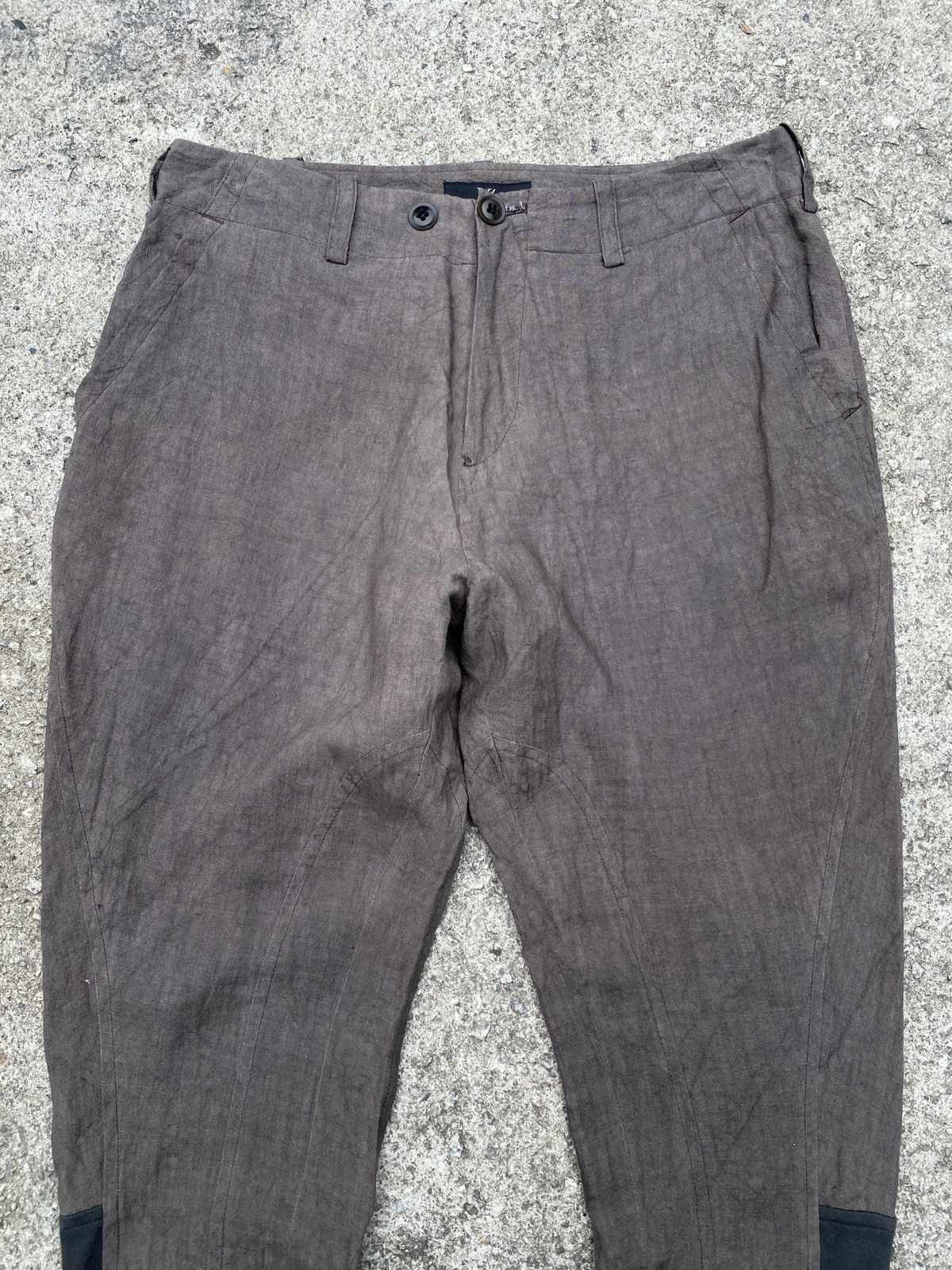 Yohji Yamamoto 1990s - Vintage Y’s Yohji Yamamoto Linen Cropped Pant Size US 30 / EU 46 - 5 Thumbnail