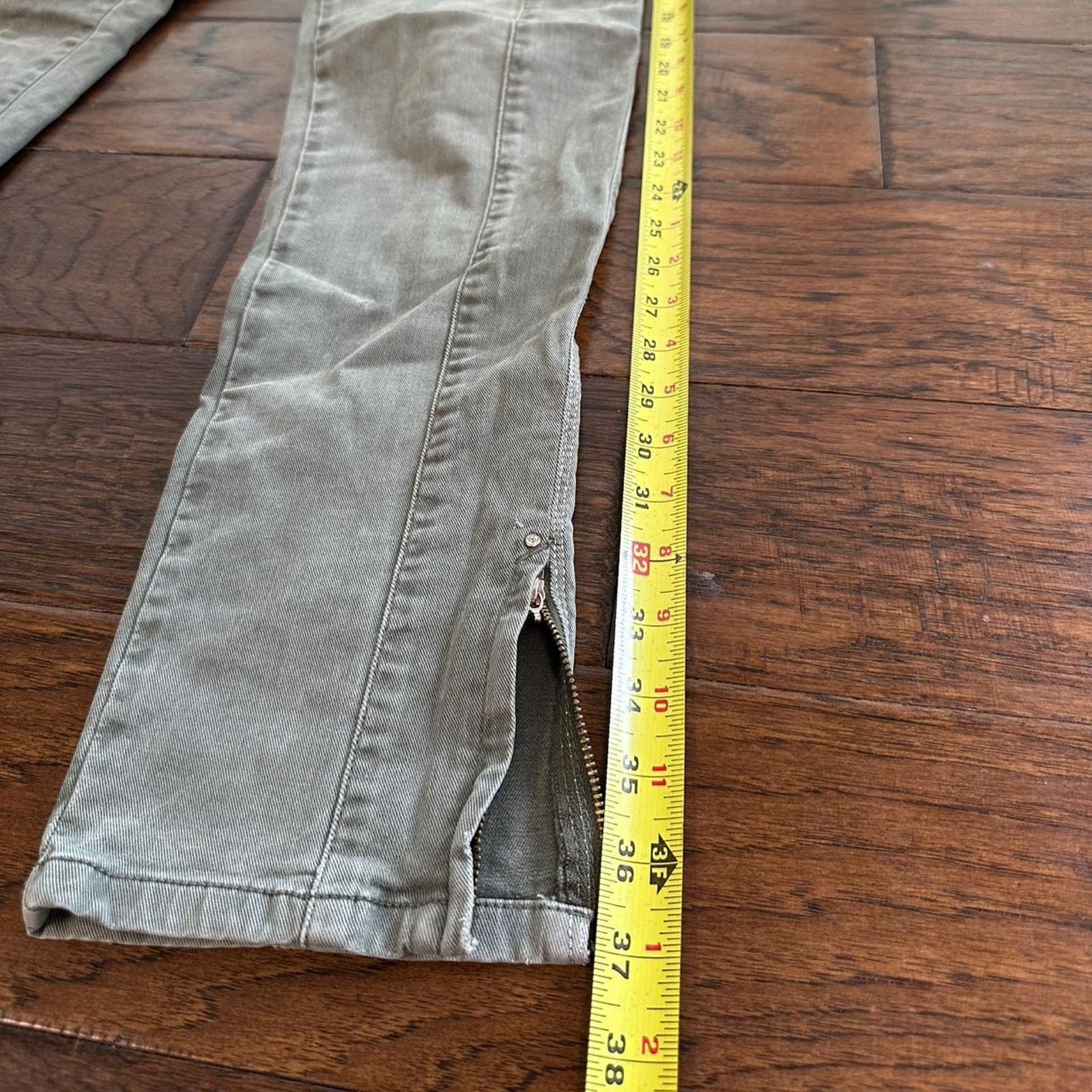 White House Black Market Green glammed slim ankle cargo Size 27" / US 4 / IT 40 - 3 Thumbnail