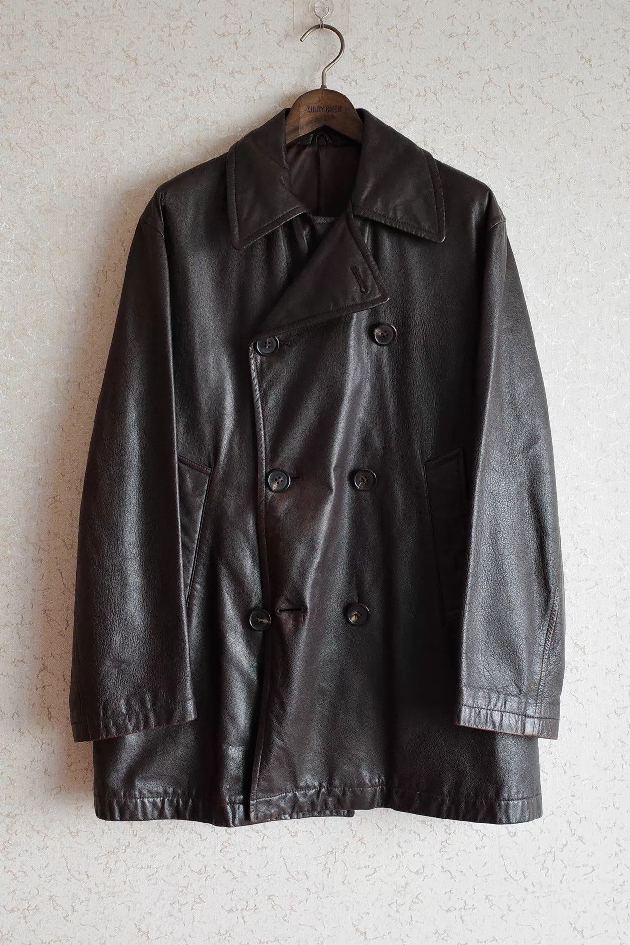Y's for Men Y's for Men 90s Double-Breasted Soft Calfskin Dark Brown Jkt Size US L / EU 52-54 / 3 - 1 Thumbnail