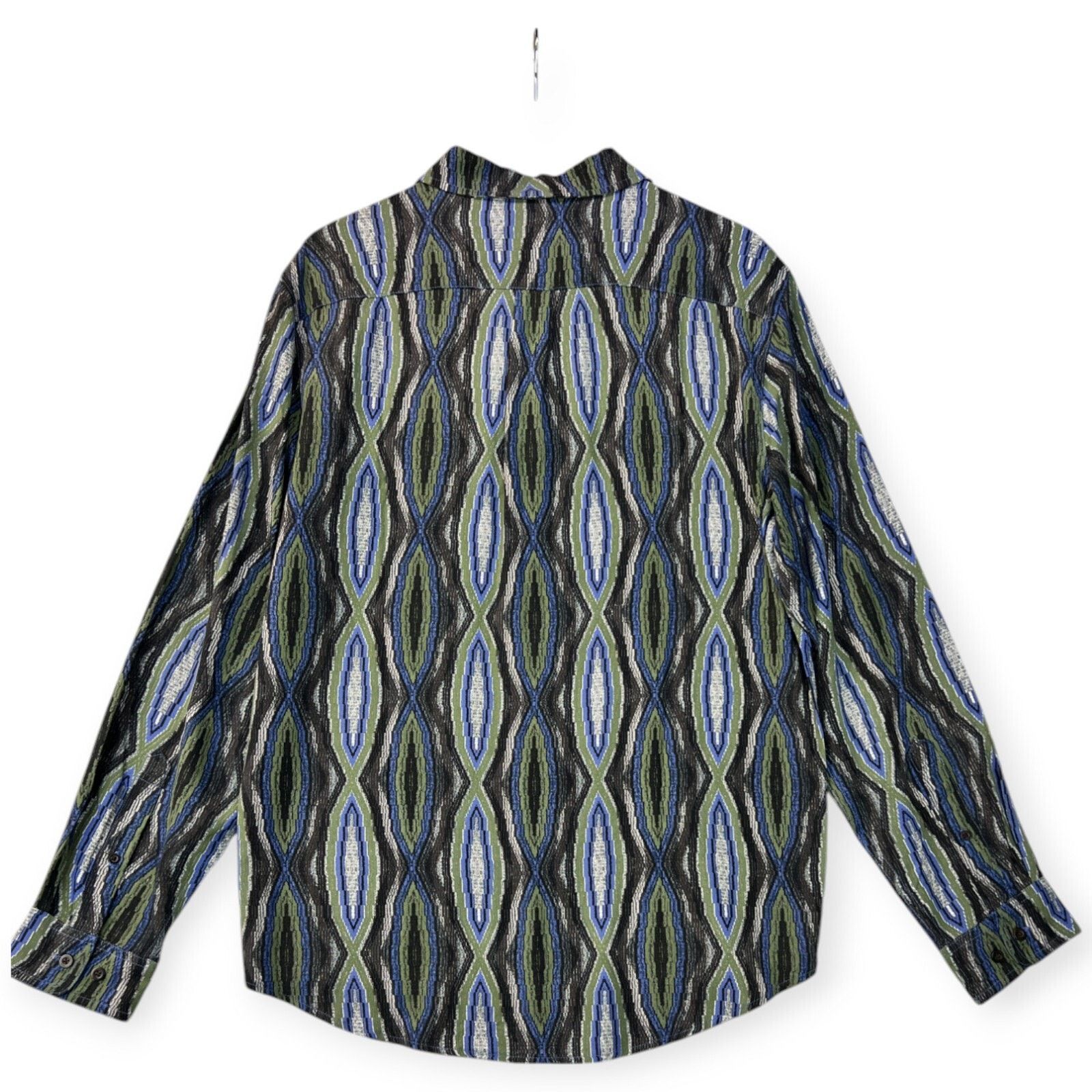 Other W HOUSTON WHITE Shirt Mens Med Tab Collar Rayon Long Sleeve Size US M / EU 48-50 / 2 - 3 Thumbnail