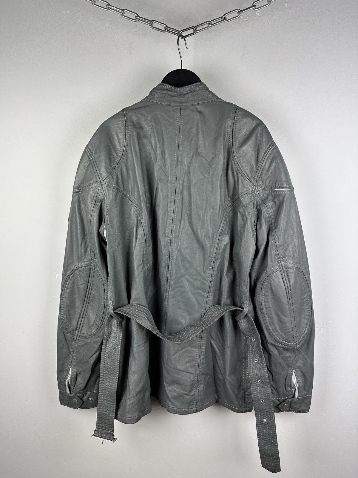 Belstaff NWT Belstaff Centaur Gray Belted Leather Jacket Man Size US L / EU 52-54 / 3 - 23 Thumbnail