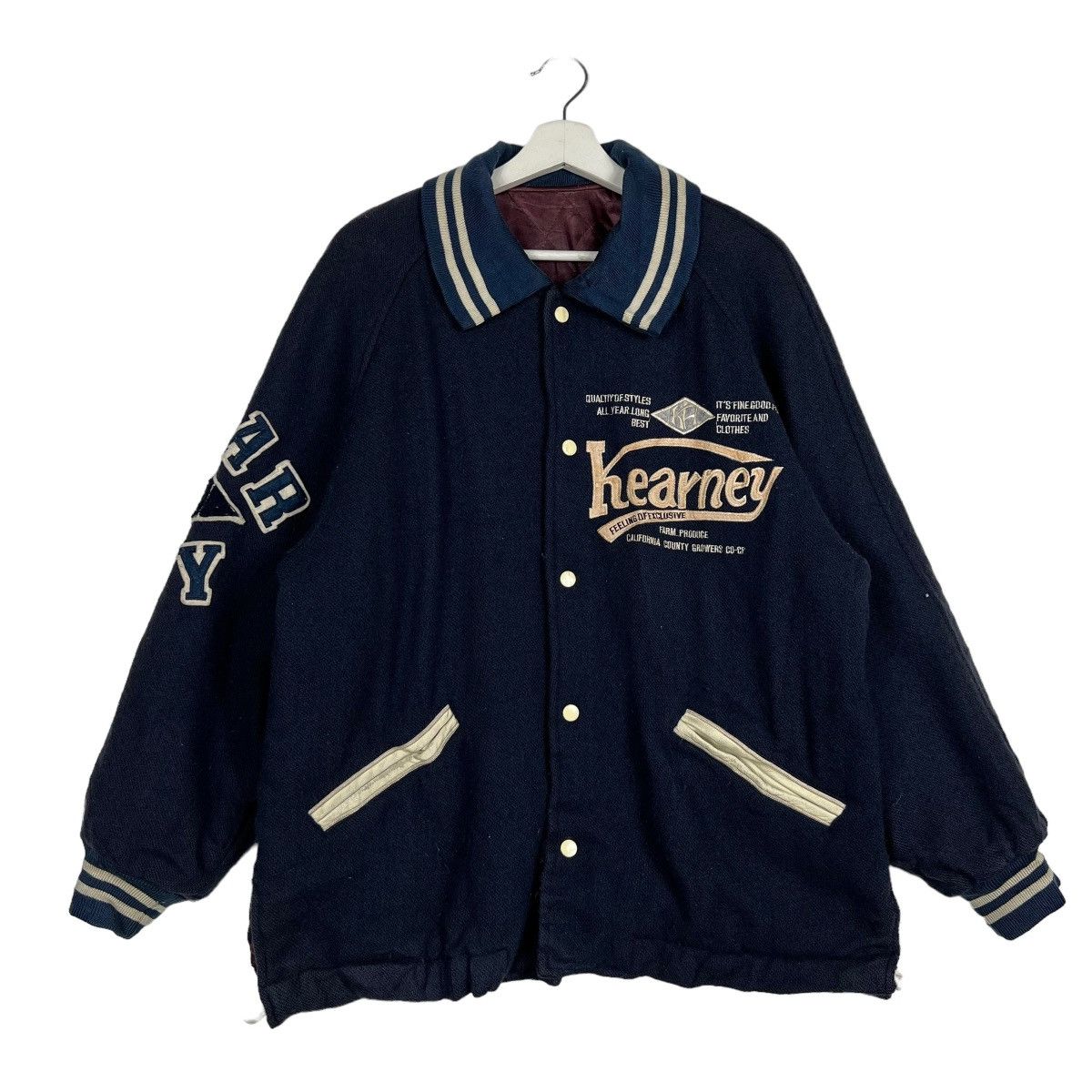 Japanese Brand 🔥 VINTAGE 1980s KEARNEY HOUSE VARSITY JACKET Size US L / EU 52-54 / 3 - 1 Thumbnail