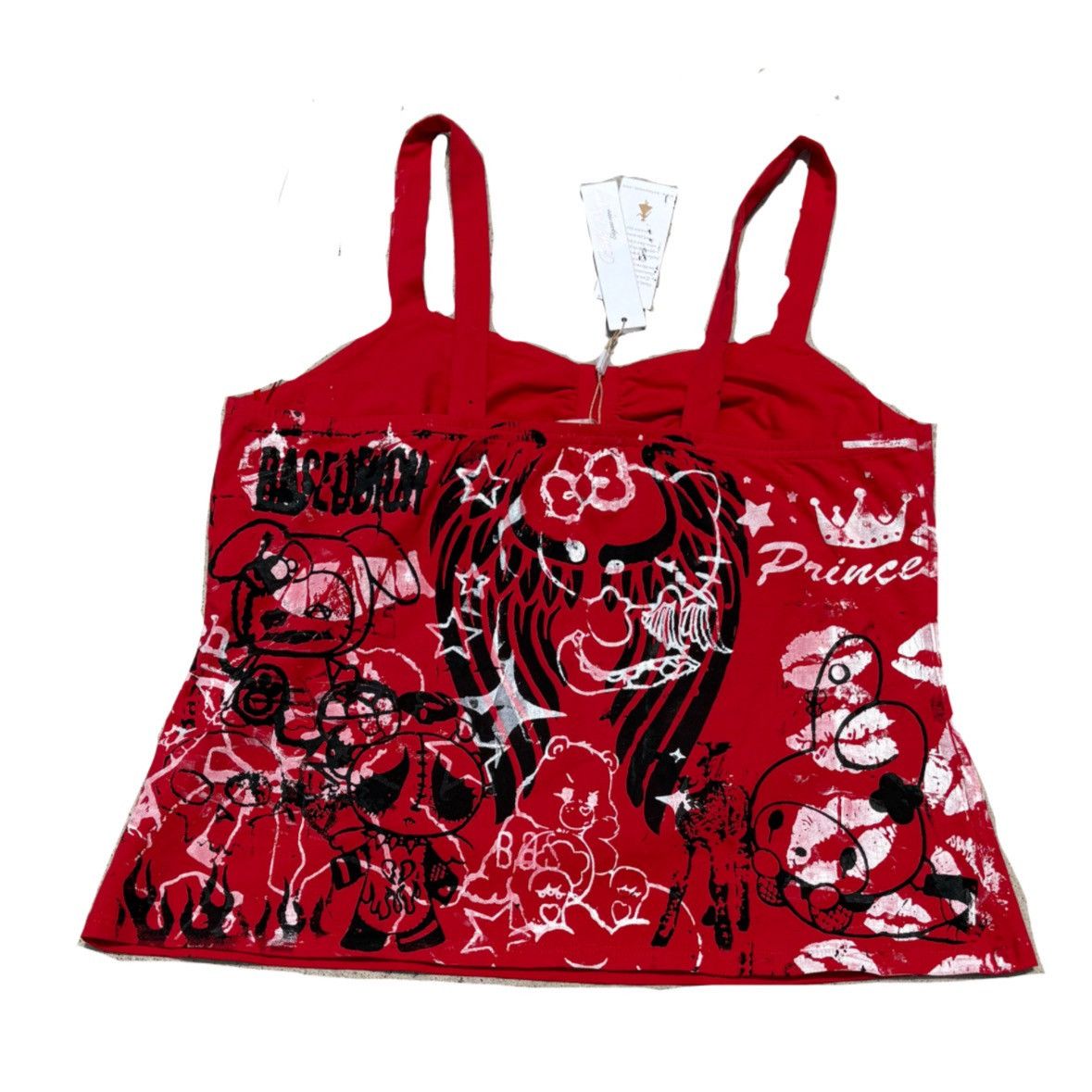 Handmade Basedbich 1OF1 BAD GIRL BABYDOLL – RED HOT REWORKED CAMI 2xl Size XXL / US 16-18 / IT 52-54 - 1 Thumbnail
