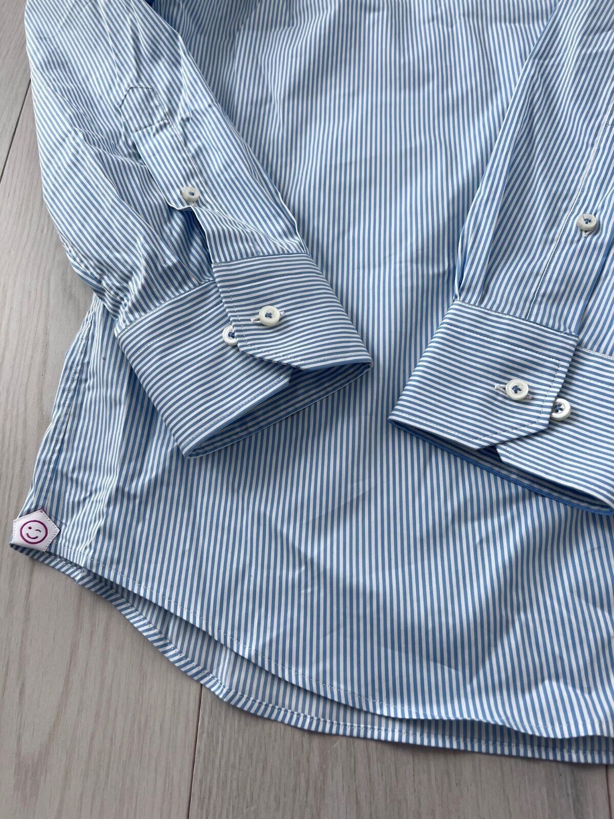 Other Emanuel Berg By-Byron Striped Shirt Modern Fit Blue ( 17 ) Size US L / EU 52-54 / 3 - 3 Thumbnail