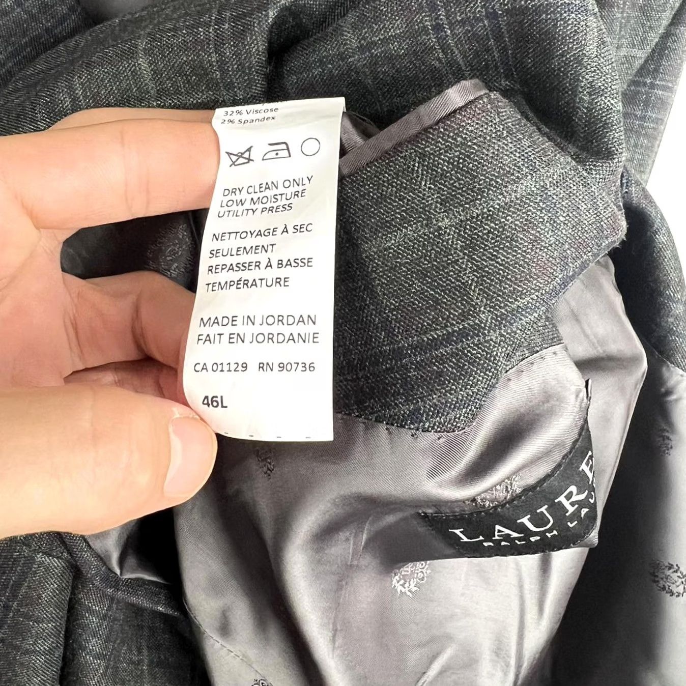 Ralph Lauren Ralph Lauren Blazer Grey Plaid Mens L Size 42R - 6 Thumbnail