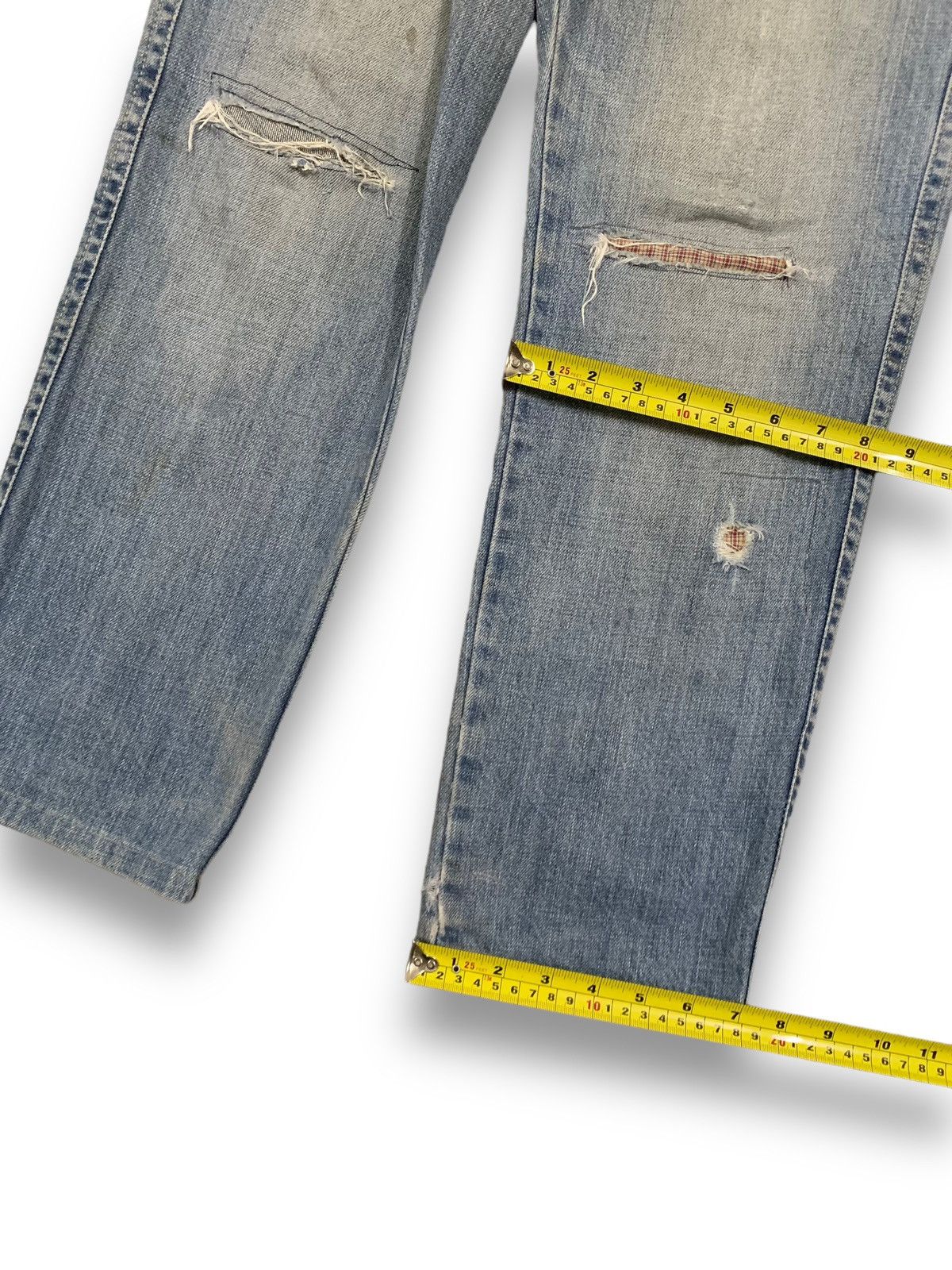 Beams Plus Vintage Japanese Brand Beams Patched Distressed Grunge Jeans Size US 29 - 18 Thumbnail