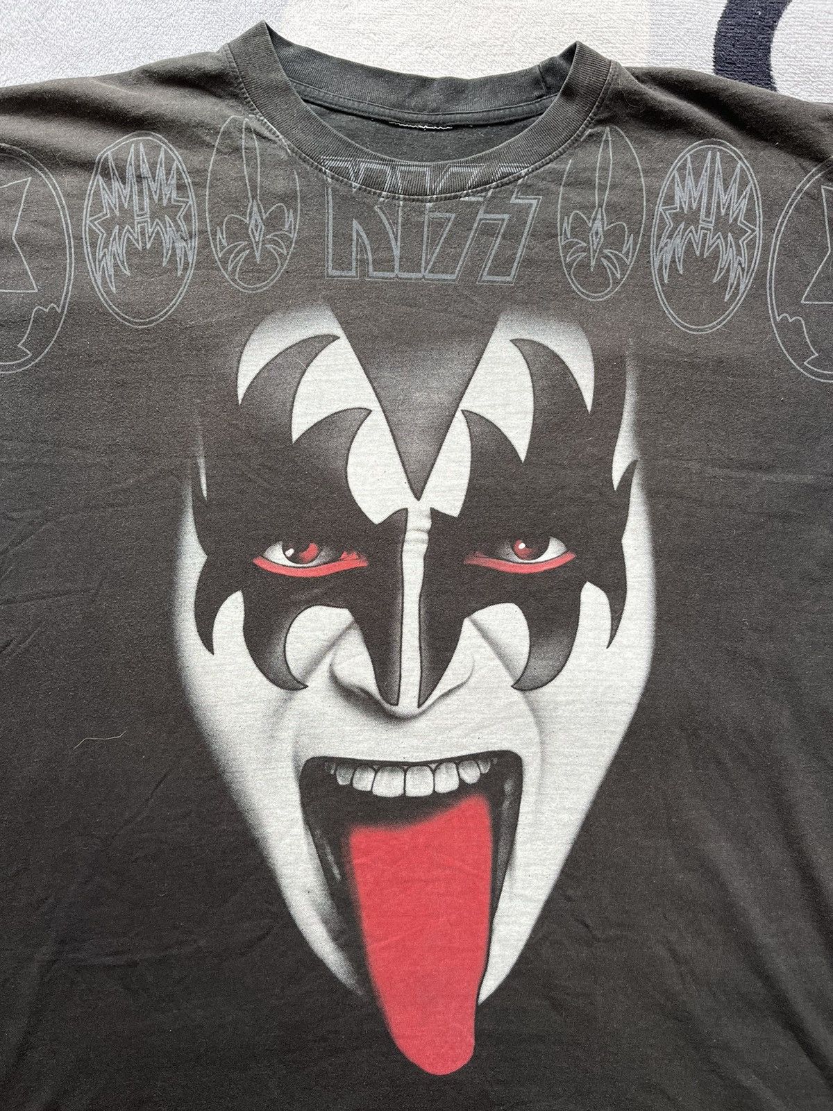 KISS × Vintage Opium y2k oversized 90s single stitch tshirt Size US XXL / EU 58 / 5 - 5 Thumbnail