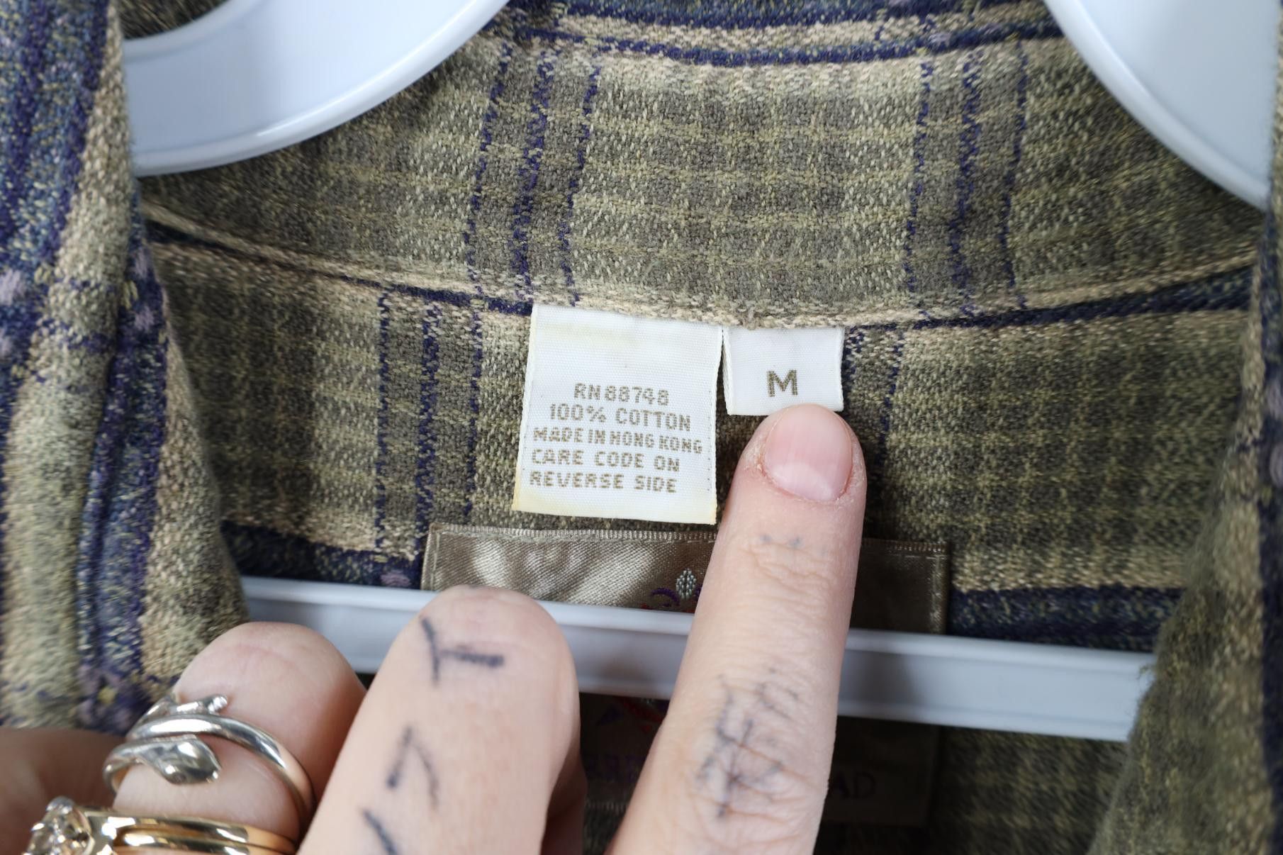 Vintage Vintage 90s The Territory Ahead Weave Button Shirt Plaid Size US M / EU 48-50 / 2 - 8 Thumbnail