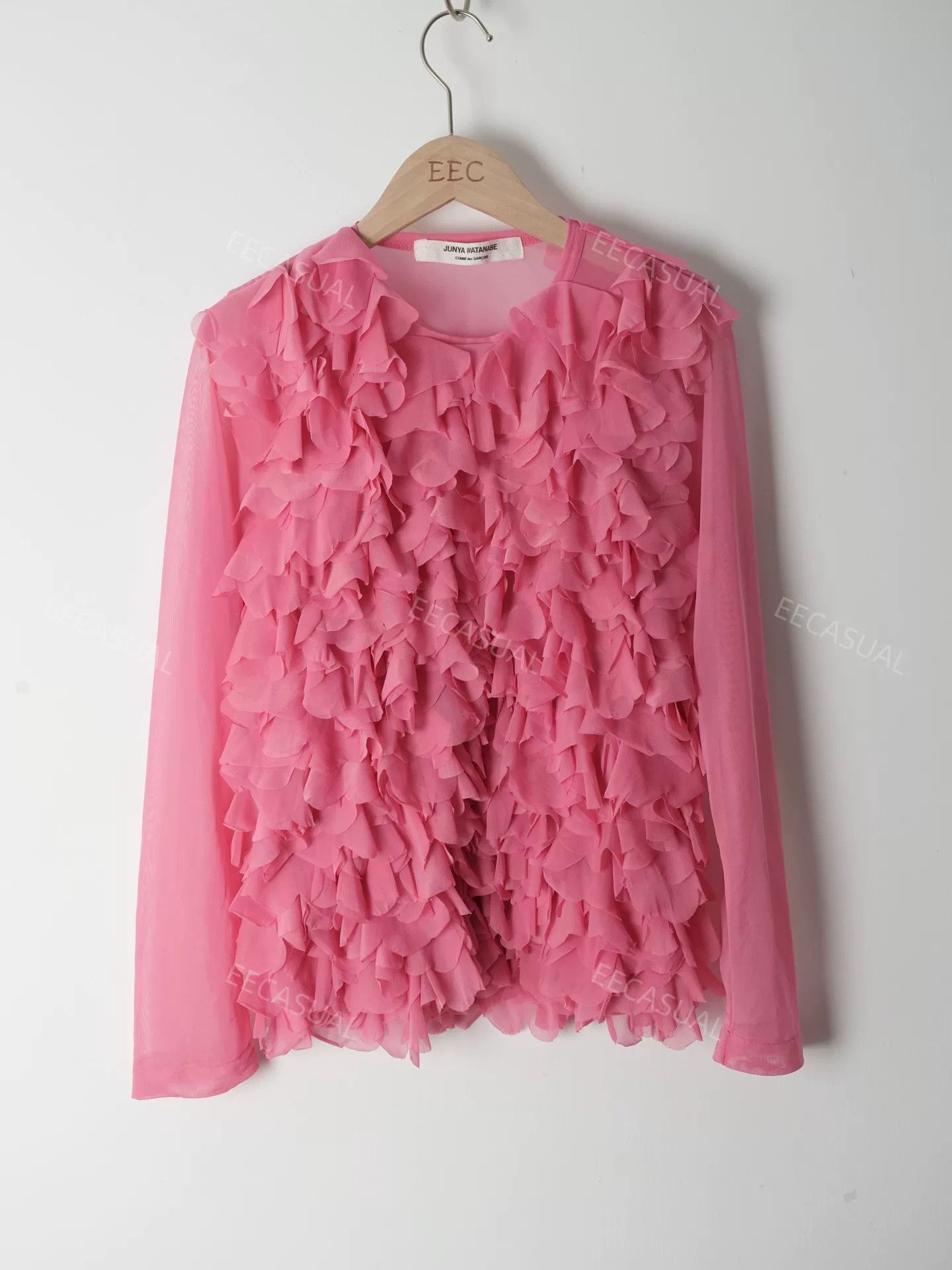 Junya Watanabe Pink Layered Ruffle Top by Junya Watanabe Size M / US 6-8 / IT 42-44 - 1 Thumbnail