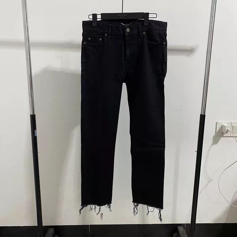 Saint Laurent Paris saint Laurent paris16ssD02 raw-edge fringe jeans 2503-Next Size US 29 - 1 Thumbnail