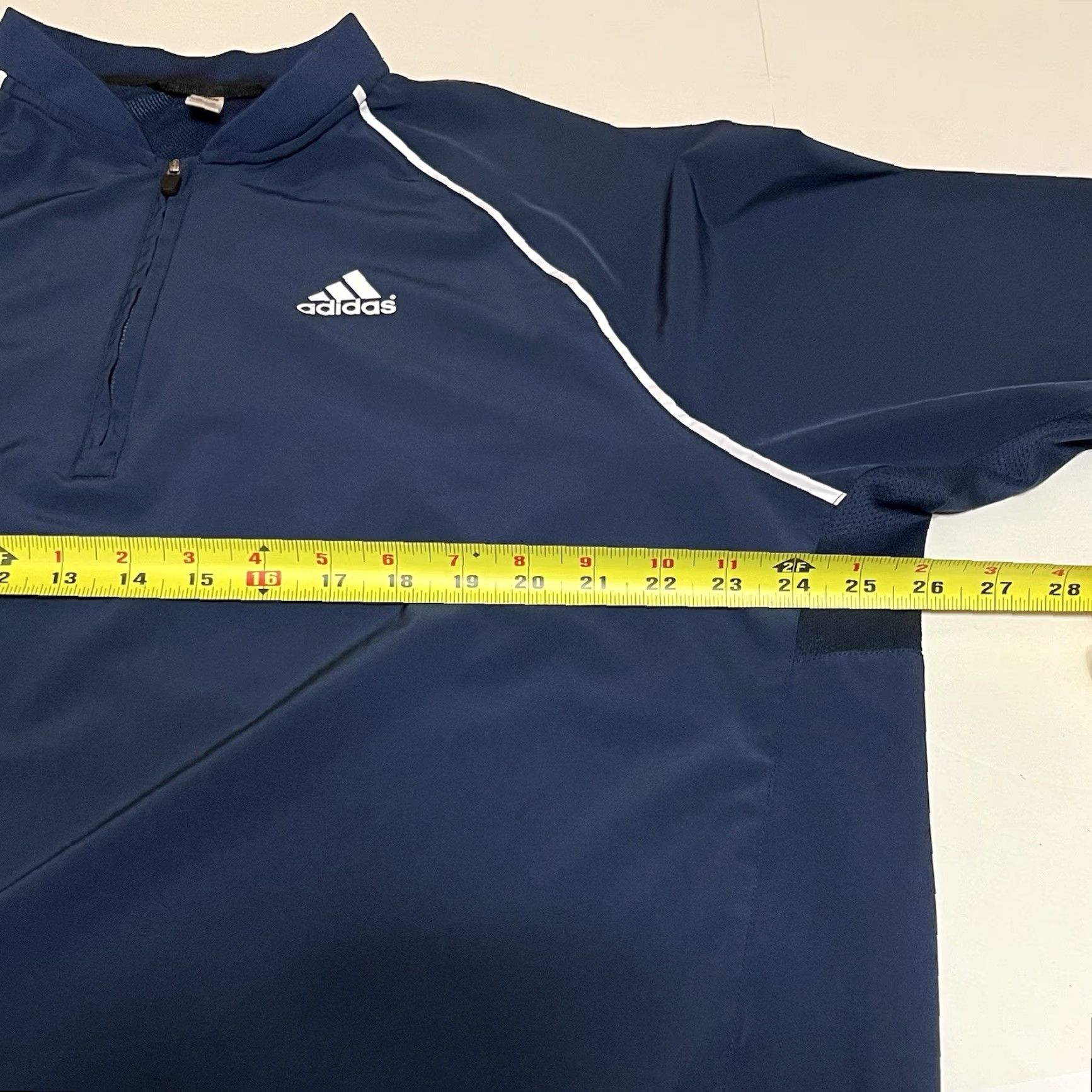 Adidas Adidas Batting Jacket Mens L Blue Short Sleeve Zip Pullover Be​havior: Windbreaker, Activewear, Baseball Size US 33 - 6 Thumbnail