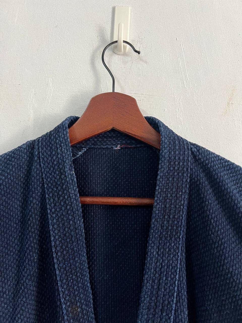 Indigo Kendo Uniform Dyed Boro Japan Kimono Size US L / EU 52-54 / 3 - 7 Thumbnail