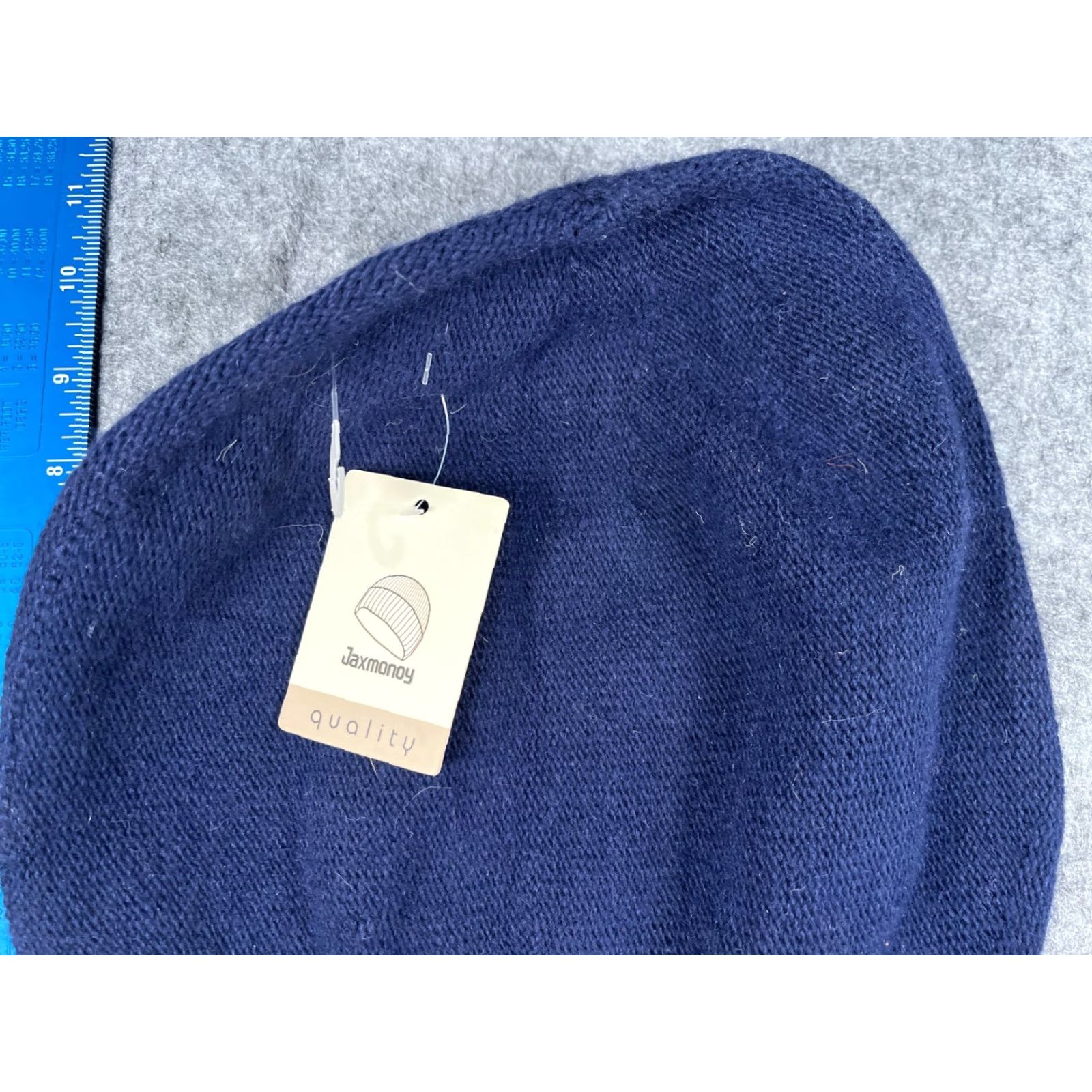 Vintage Jaxmonoy Beanie Slouchy Toque Women One Size Blue Knit Acrylic Blend Lightweight Hat/Cap Womens Size ONE SIZE - 3 Thumbnail
