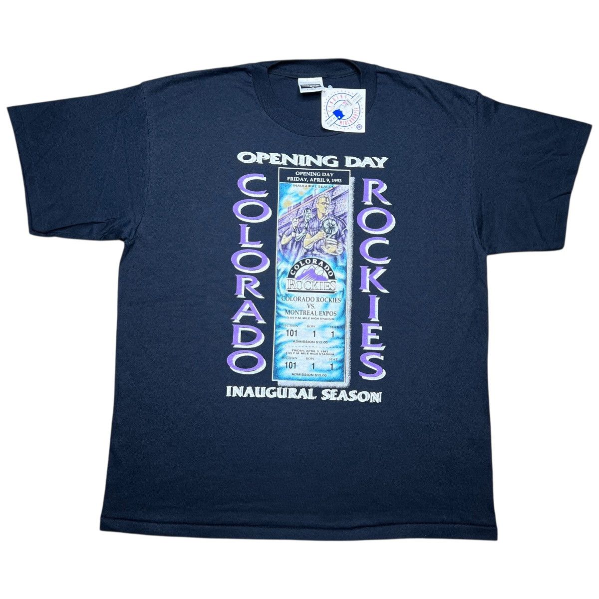 MLB 1993 MLB Colorado Rockies Opening Day Inaugural Season Tee Size US XL / EU 56 / 4 - 1 Thumbnail