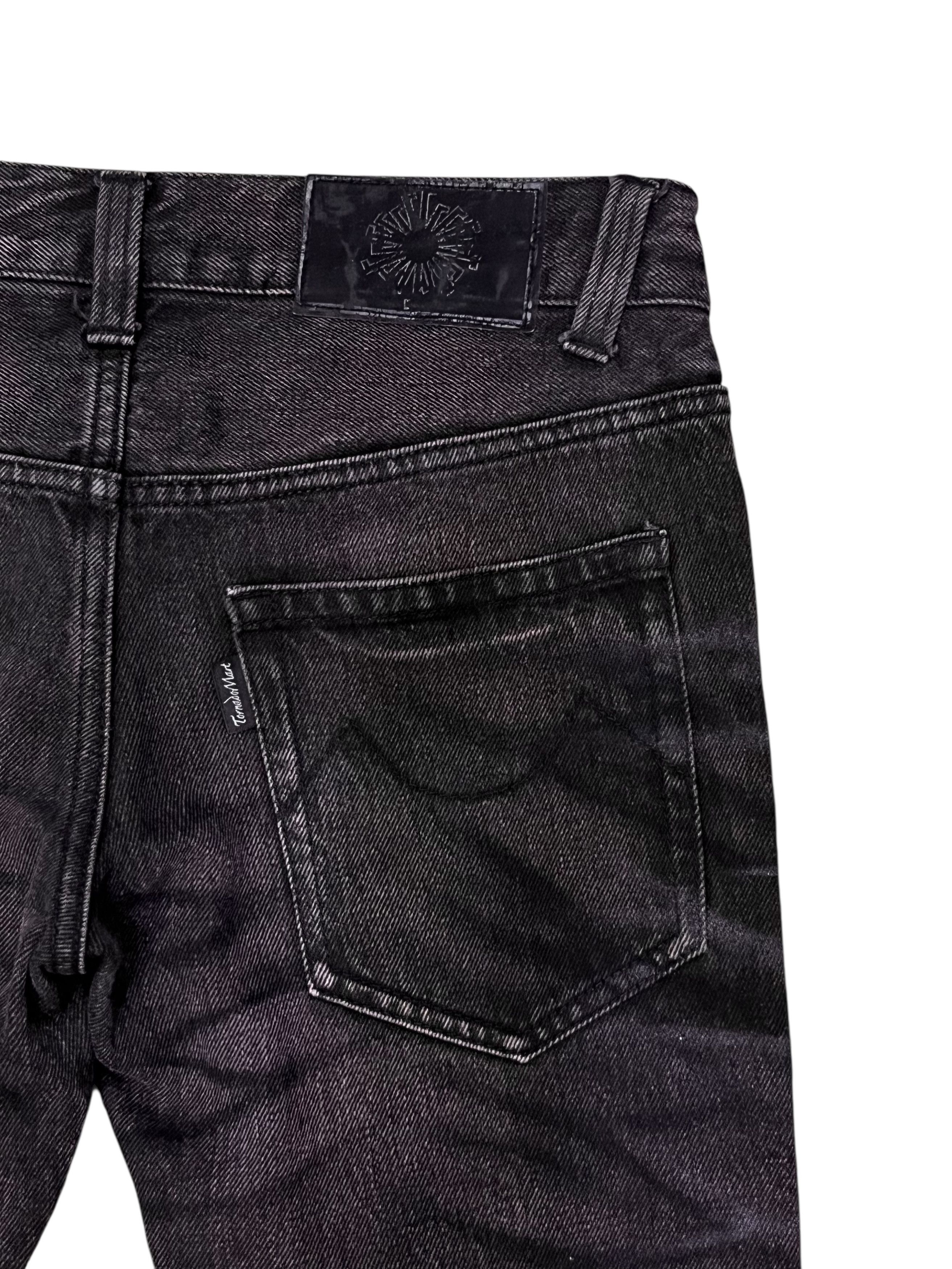 Tornado Mart Vintage Tornado Mart Clawmark tiger Flare Denim 27" Size US 27 - 4 Thumbnail