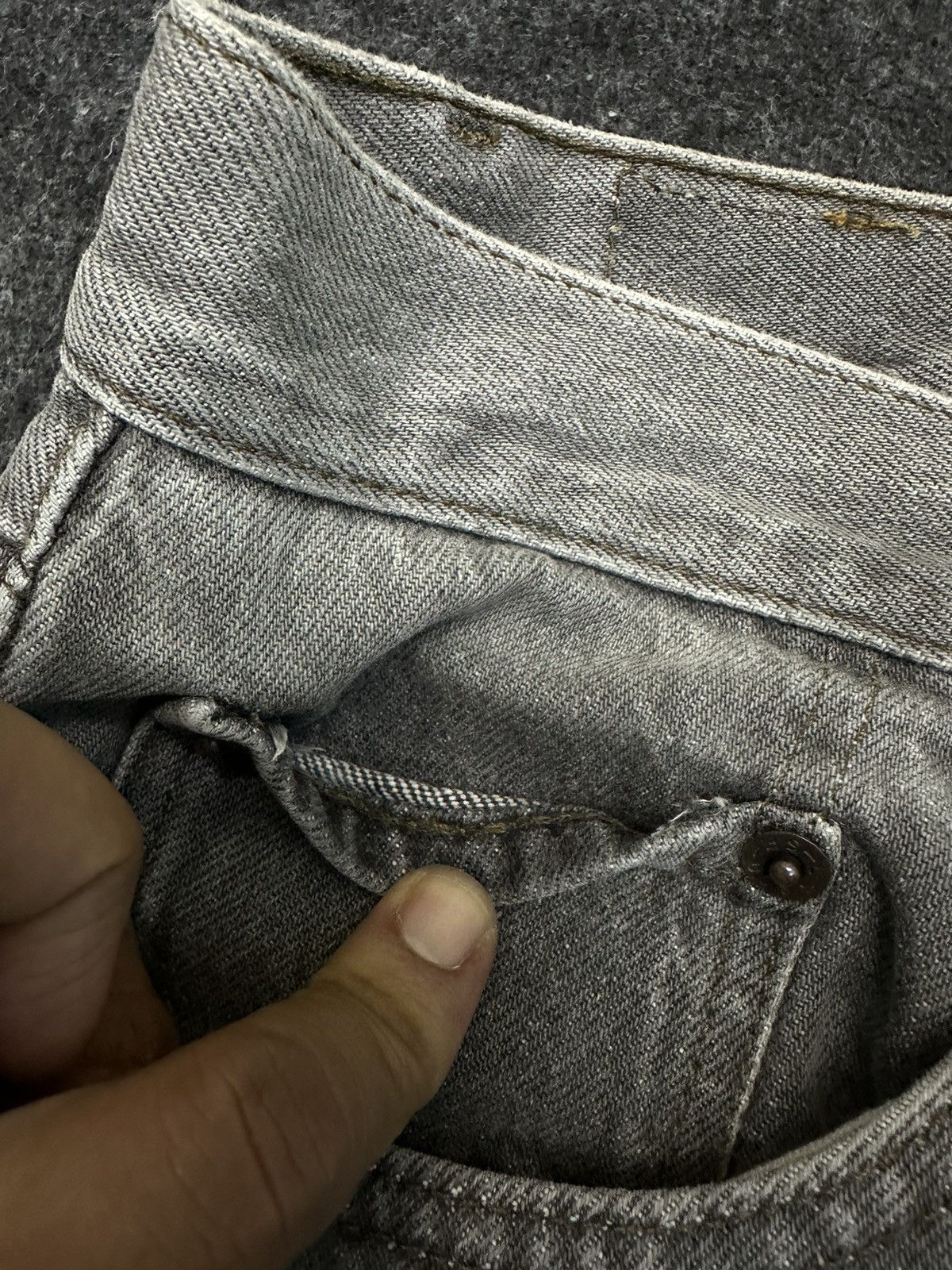 Levi's Vintage 90s Levi’s 501 Usa Grey Faded Denim F35 Size US 30 / EU 46 - 8 Thumbnail