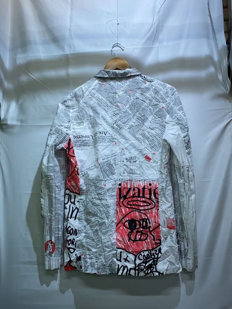 Junya Watanabe AD2019 "Civilization" Linen Newspaper Button Up Shirt Size US XS / EU 42 / 0 - 2 Thumbnail