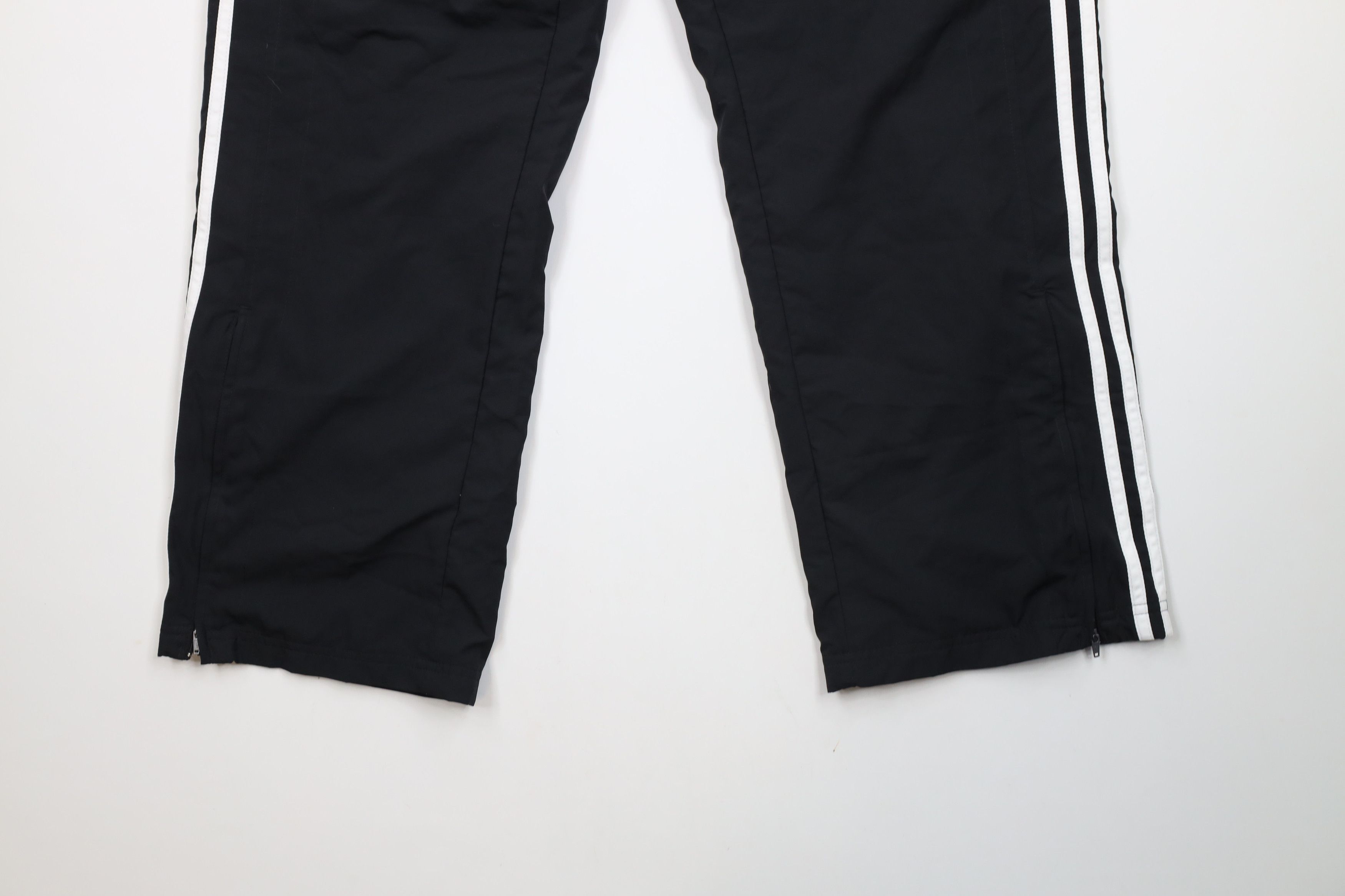 Adidas × Vintage Vintage Y2K Adidas Striped Lined Wide Leg Pants Black Size US 34 / EU 50 - 4 Thumbnail