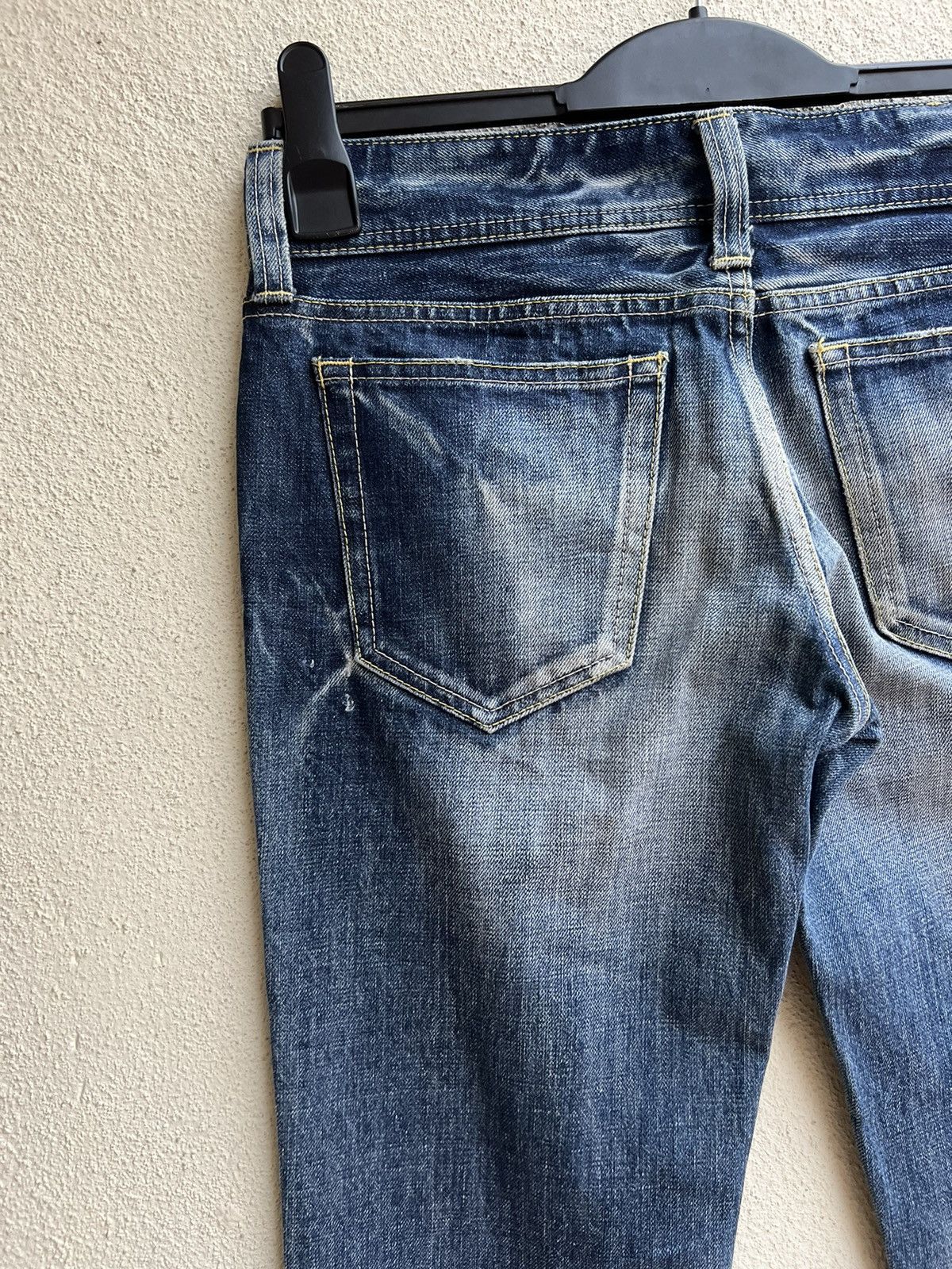 Fragment Design Vintage Vanquish Gold Fade Muddy Blue Denim Flare Jeans Size US 29 - 14 Thumbnail