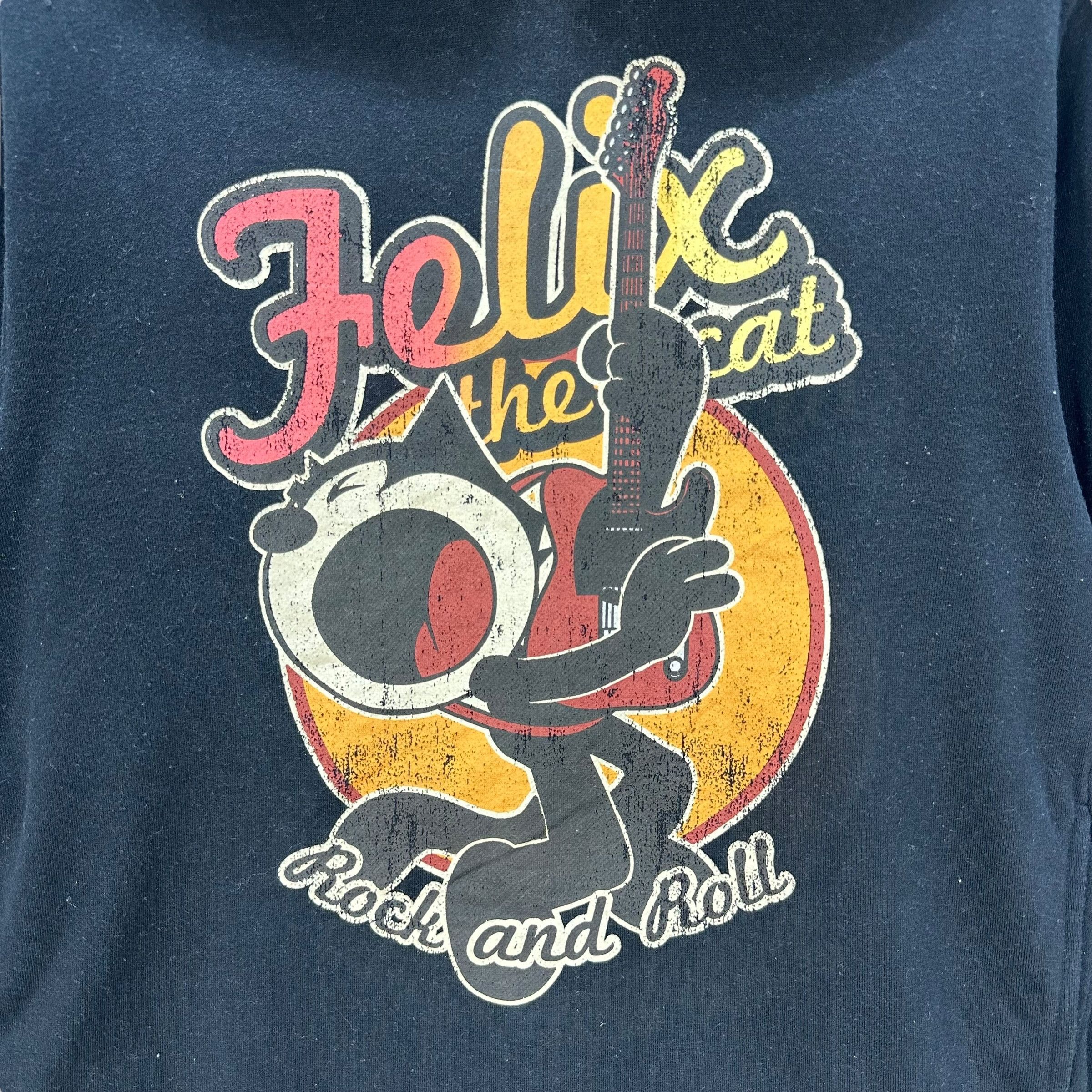 Cartoon Network FELIX THE CAT ROCK & ROLL GRAPHIC PRINTED HOODIES #8841-030 Size L / US 10 / IT 46 - 3 Thumbnail