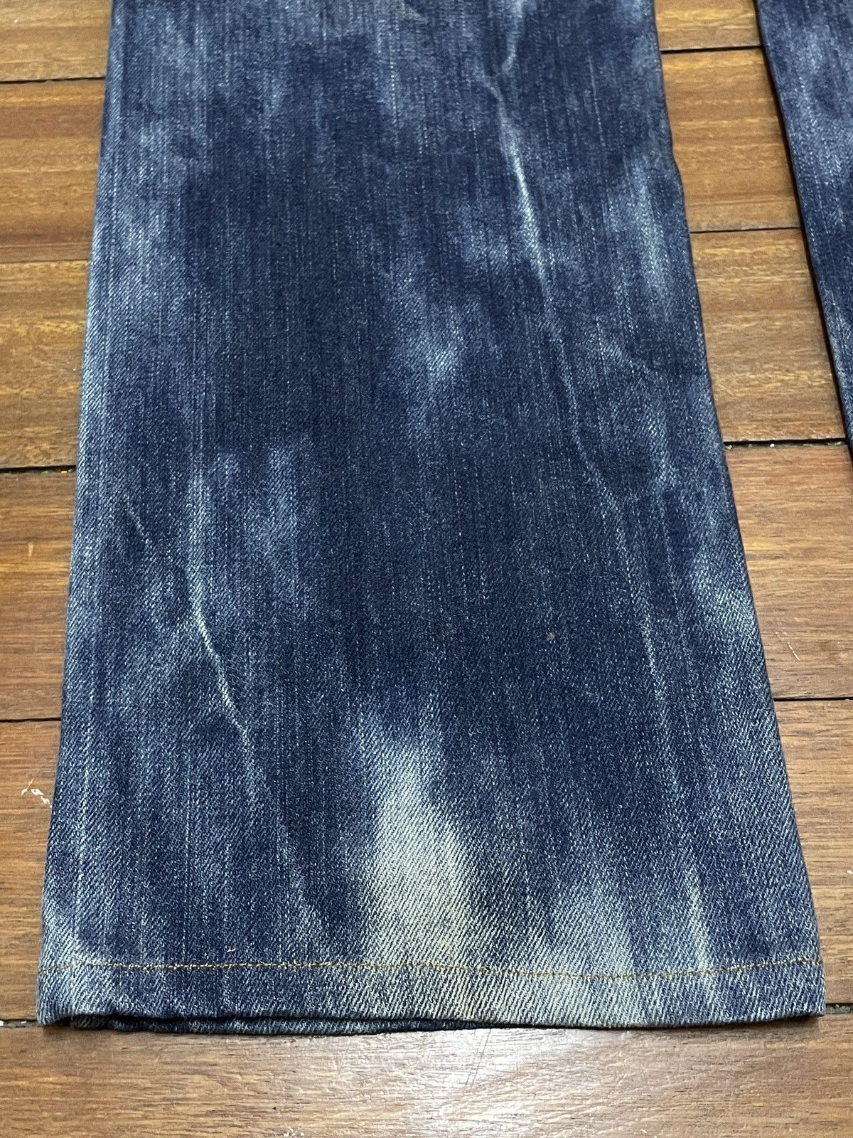 Le Grande Bleu (L.G.B.) Rare Design Vintage Brand Red Pepper Distressed Jeans 1990s Size US 28 / EU 44 - 7 Thumbnail