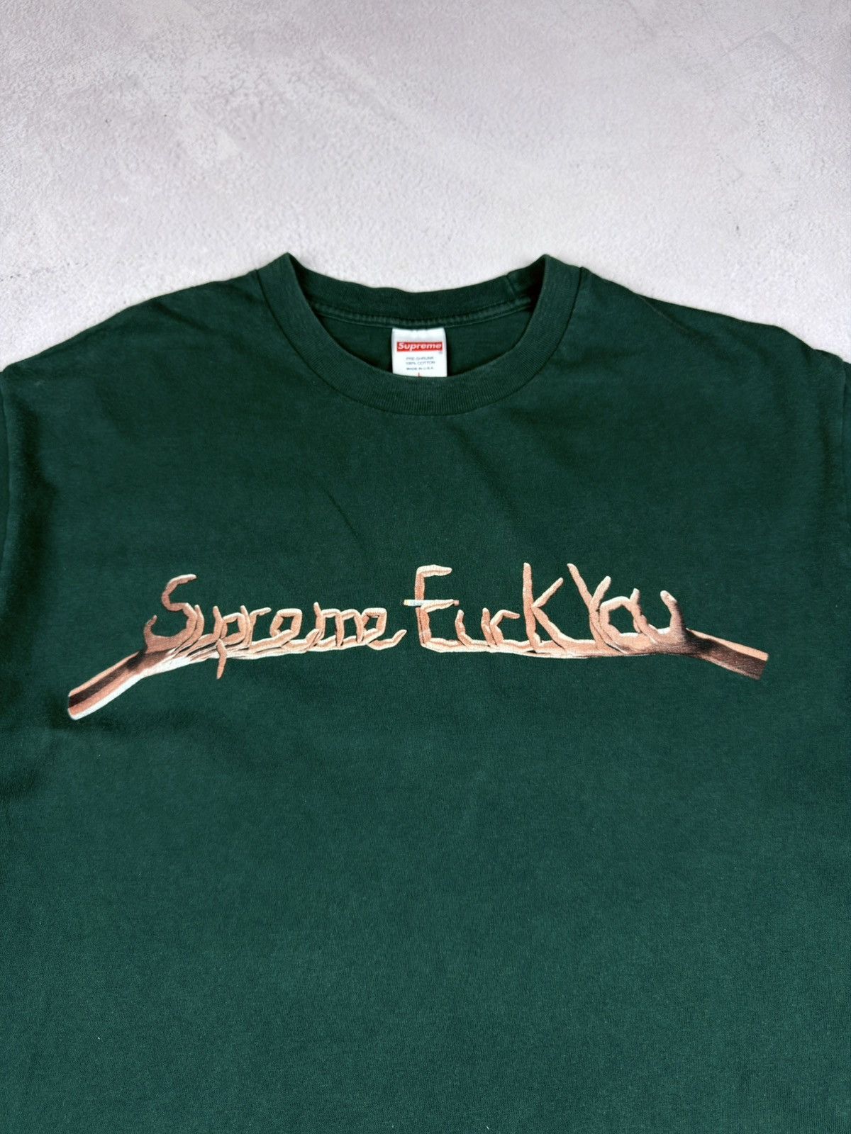 Supreme Supreme F*ck You Tee Dark Green FW18 BRAND Size L Size US L / EU 52-54 / 3 - 2 Thumbnail