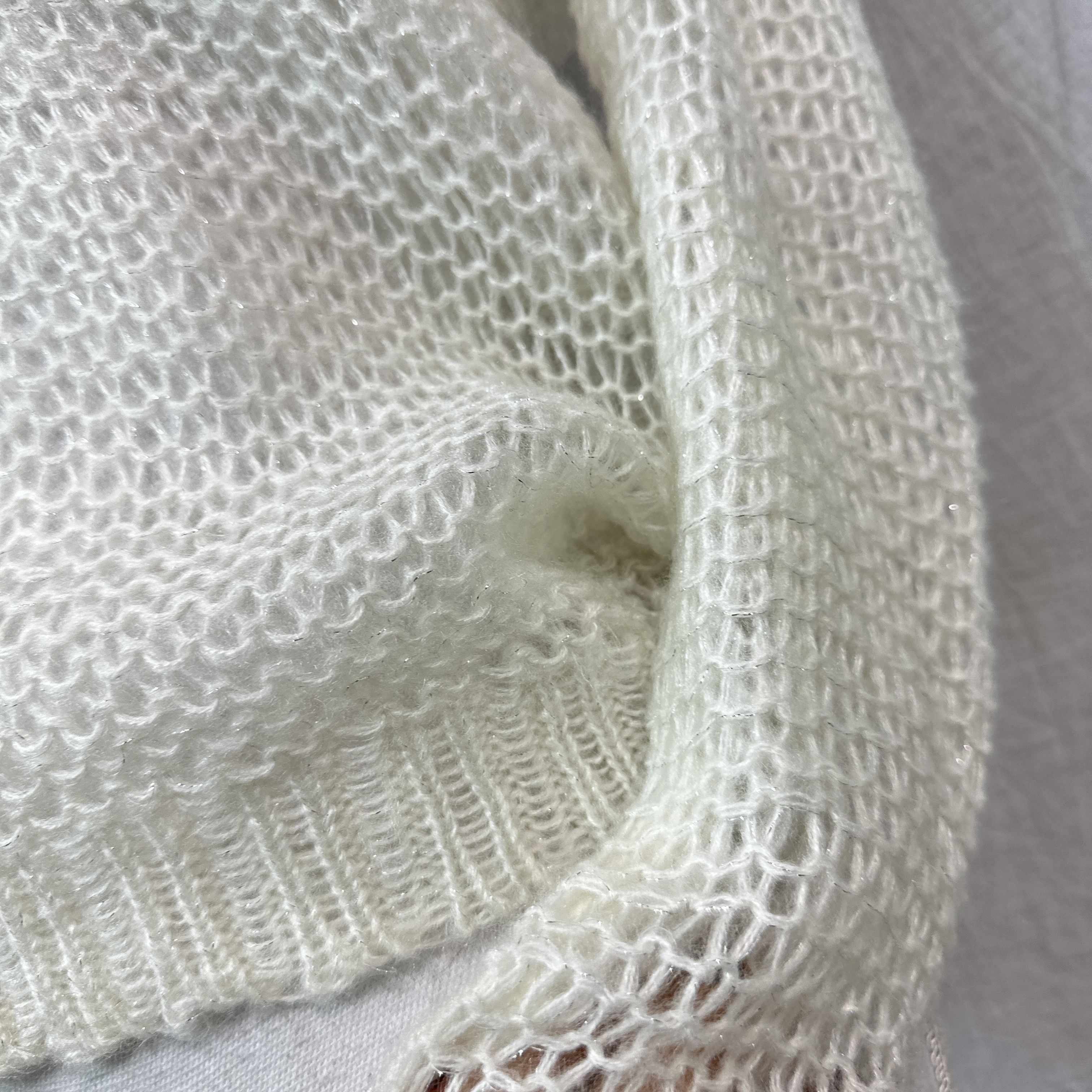 Vintage Vintage Avant Garde Crochet Openwork Sweater Y2K Size M / US 6-8 / IT 42-44 - 5 Thumbnail