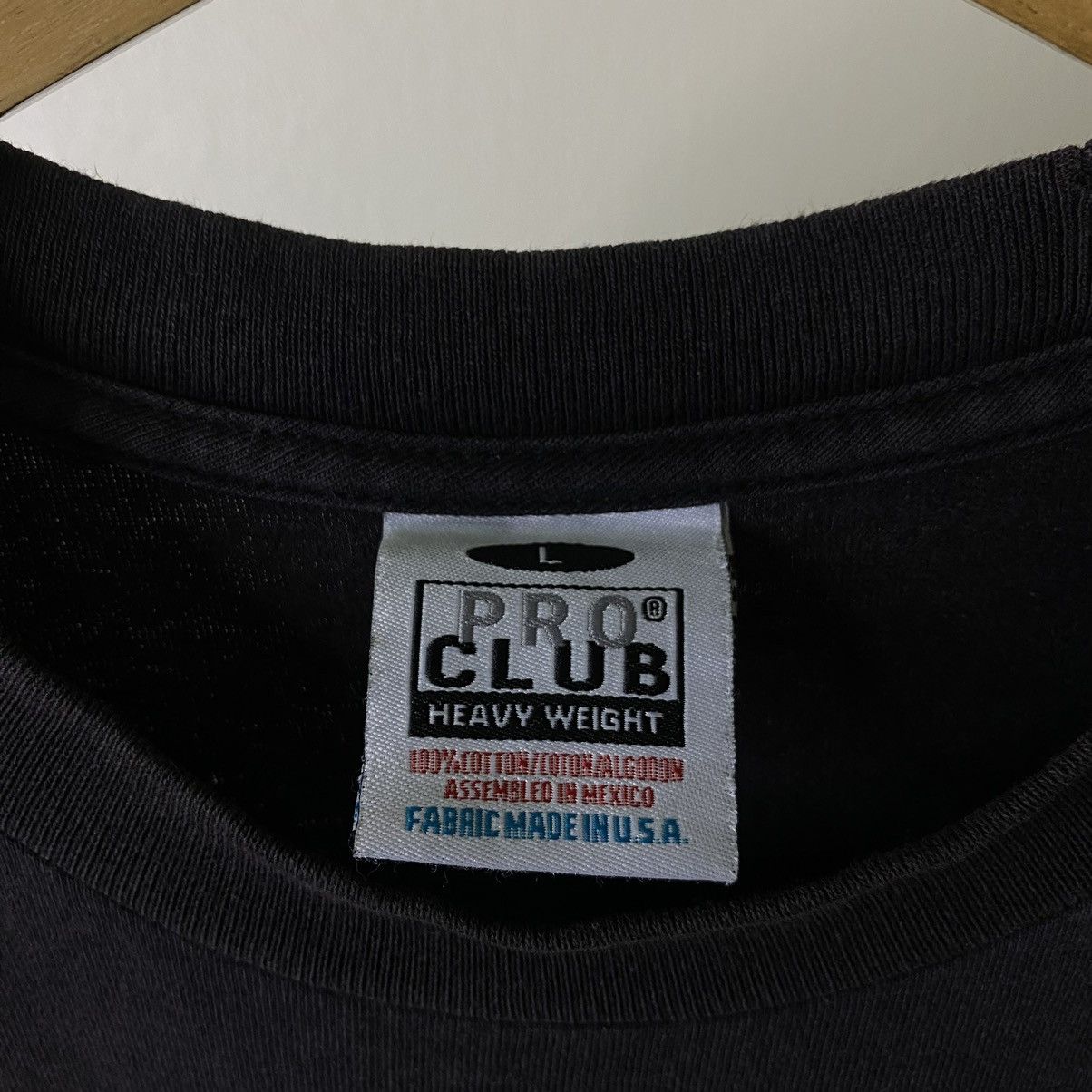 Vintage Vintage 1990s Pro Club Black Blank Nice & Crispy Tee Size US L / EU 52-54 / 3 - 3 Thumbnail