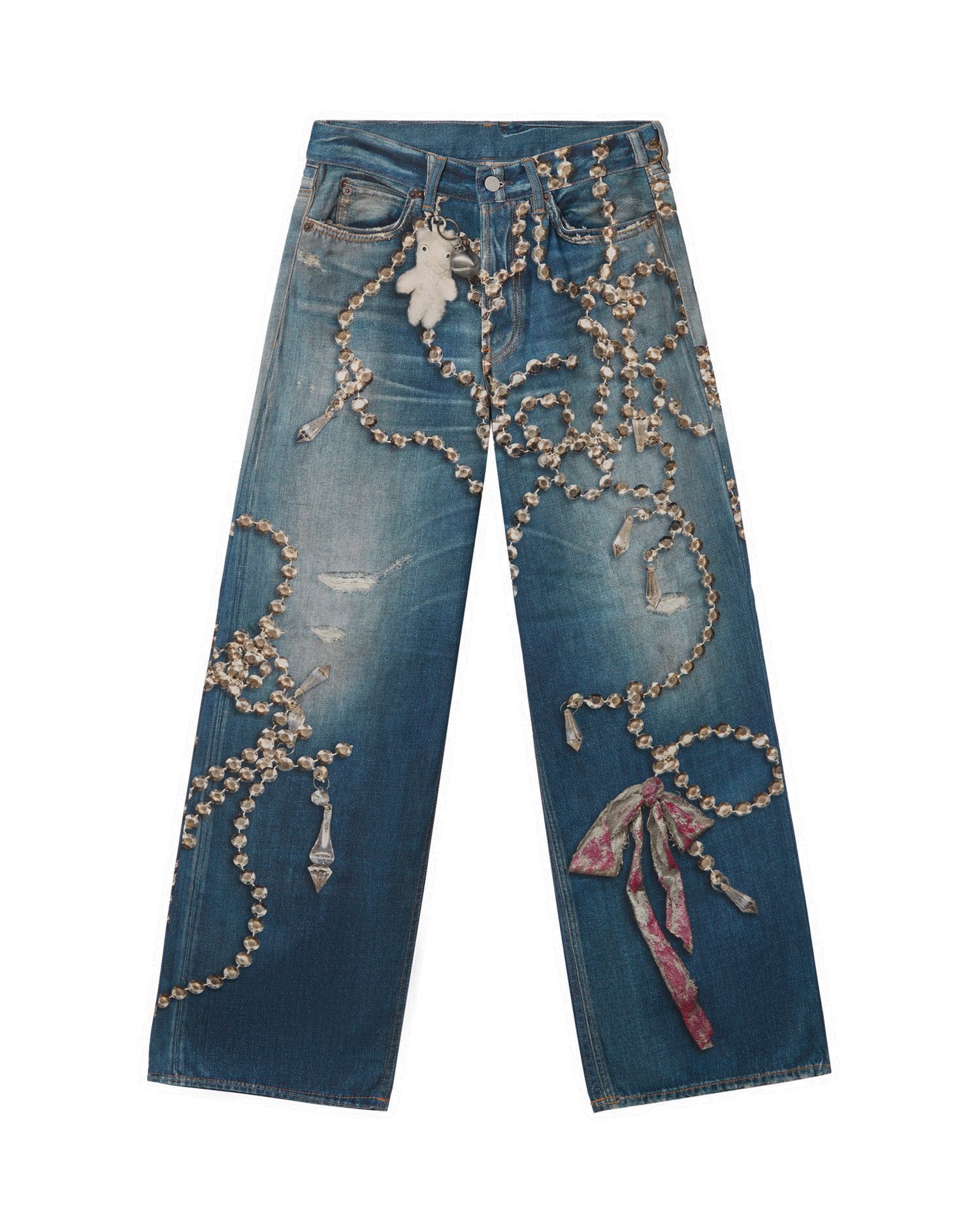 Acne Studios Acne Studios Chain Pattern Print Jeans Size 22" - 1 Thumbnail