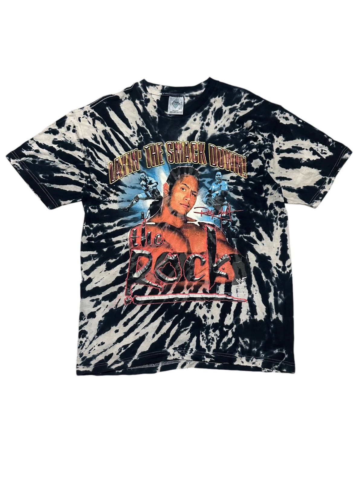 Vintage × WWF 💥HOT ITEM💥 VINTAGE 1999s WF THE ROCK TYE DYE Size US L / EU 52-54 / 3 - 2 Thumbnail